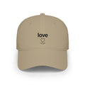 Love Heart Embroidered Baseball Cap — Minimalist Red Low-Profile Hat