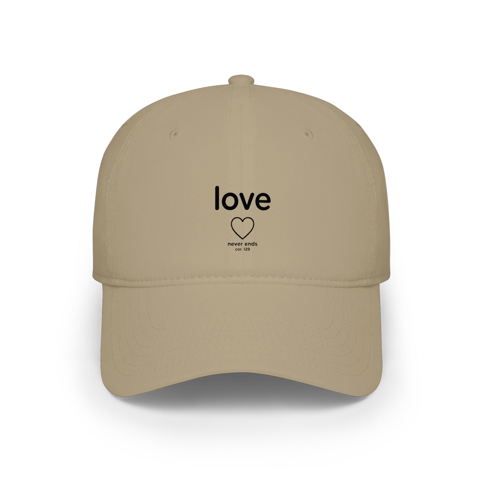 Love Heart Embroidered Baseball Cap — Minimalist Red Low-Profile Hat