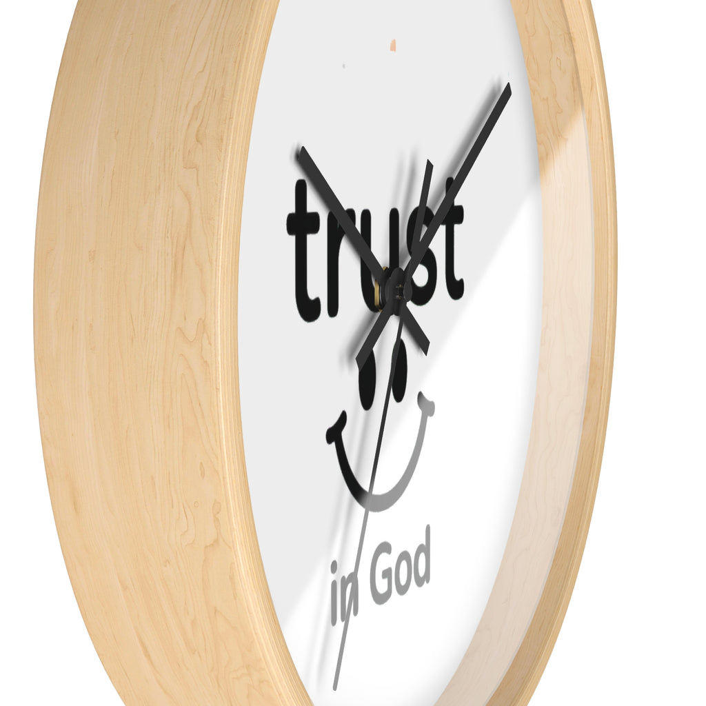 Wall Clock — "Trust in God" Smiley Faith Wall Clock