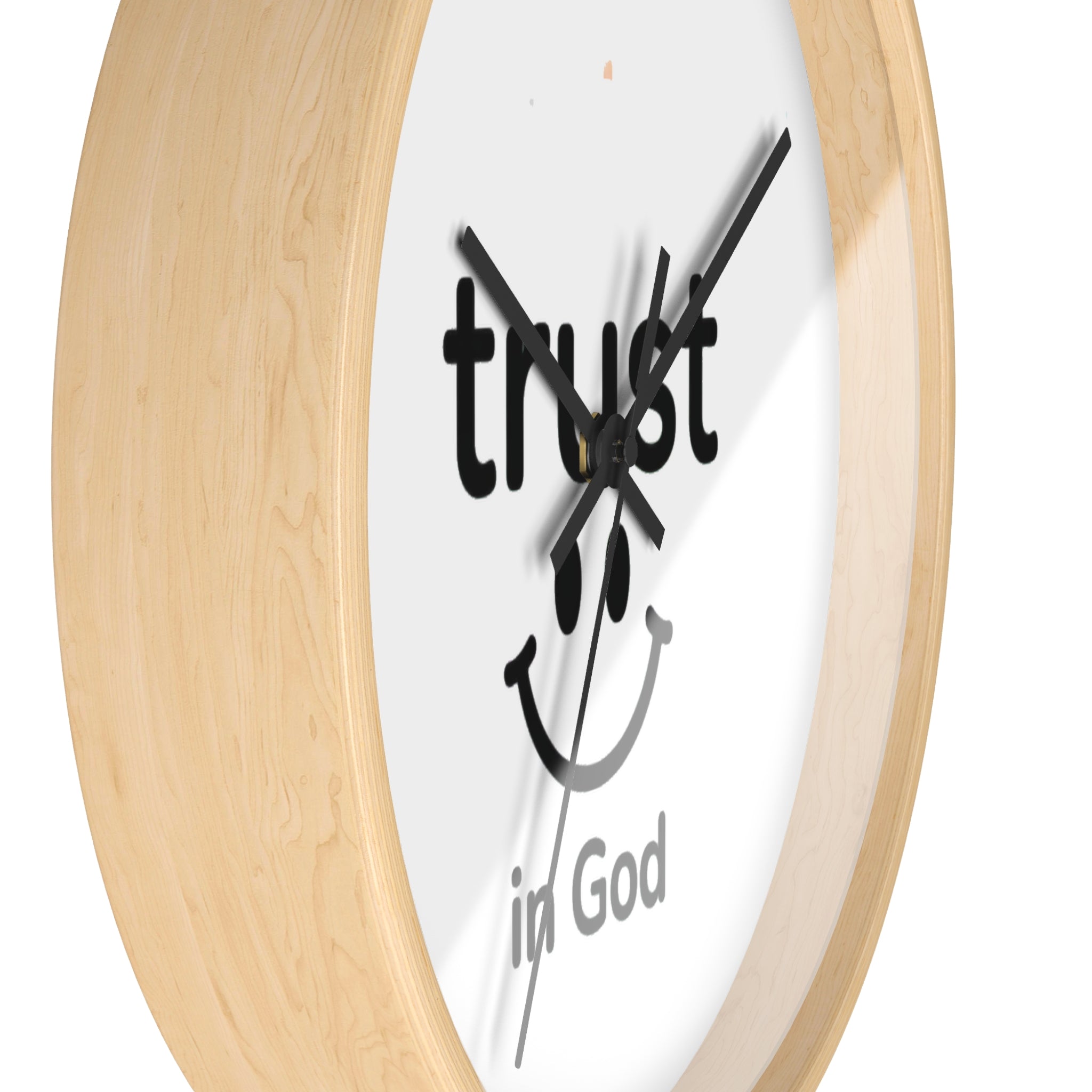 Wall Clock — "Trust in God" Smiley Faith Wall Clock