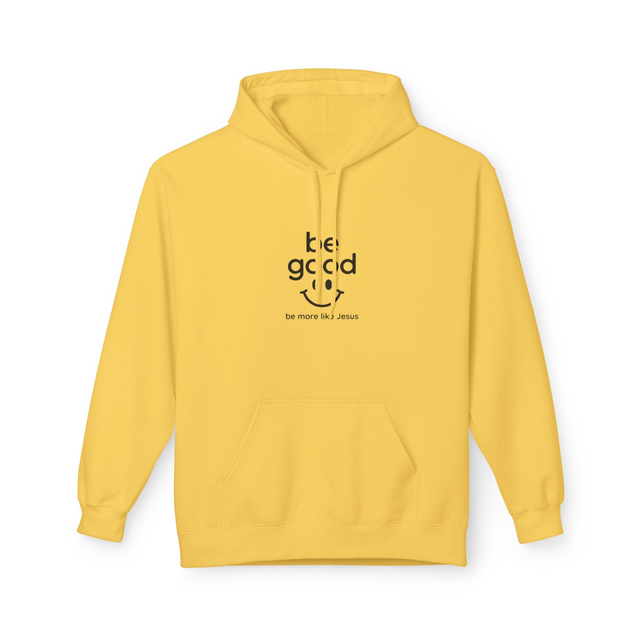 Hoodie — "Be Good" Minimalist Smiley Graphic Pullover