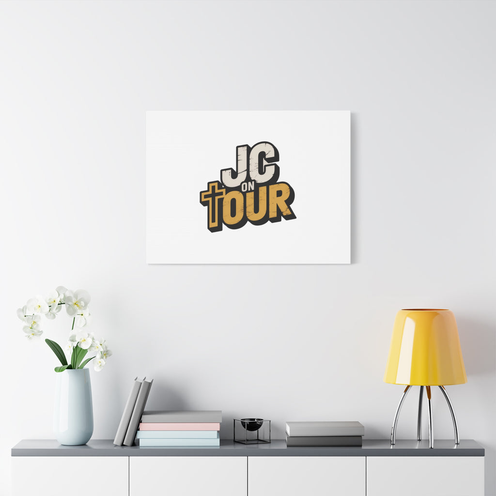 JC on Tour Matte Canvas Wall Art – Christian Faith-Inspired Stretched Canvas