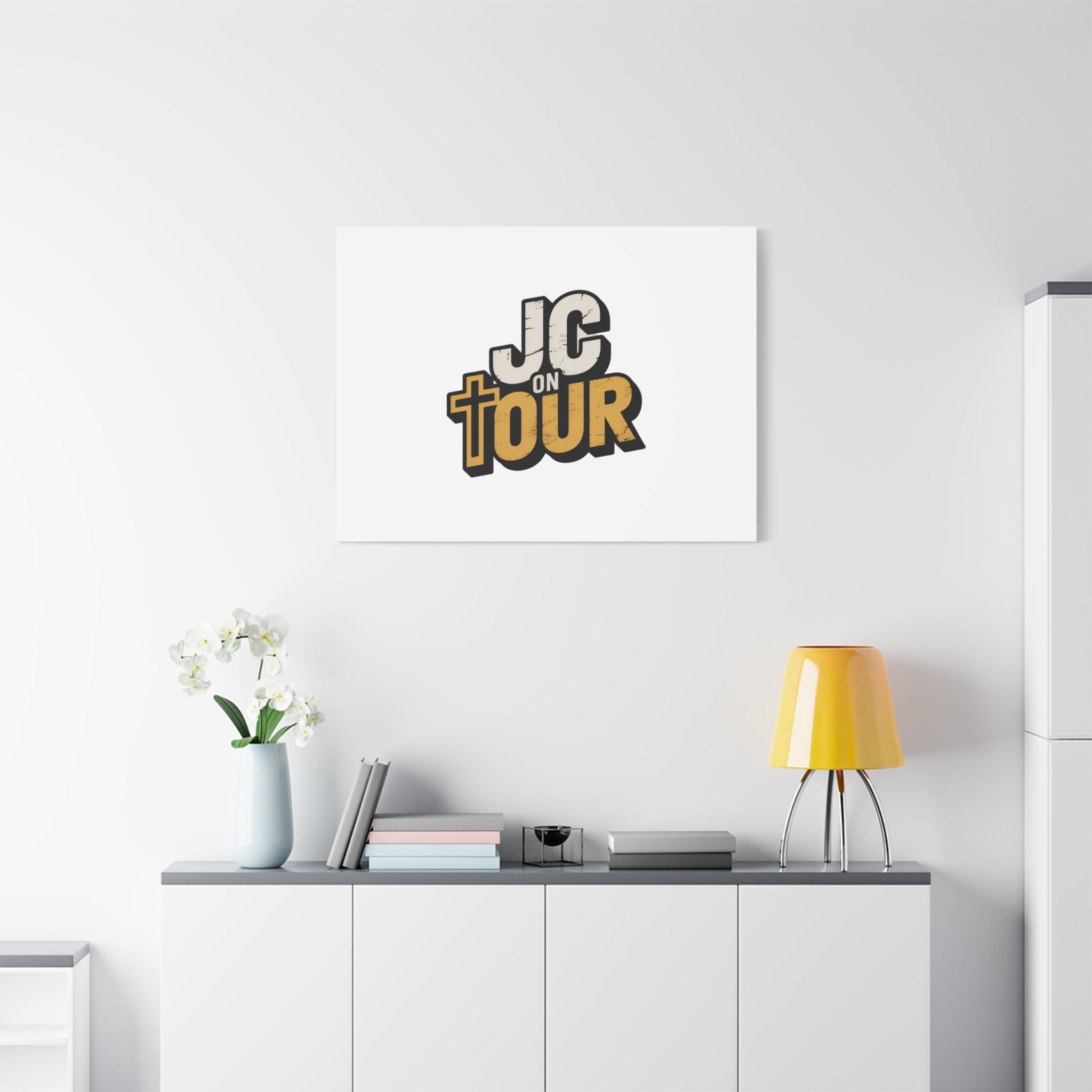 JC on Tour Matte Canvas Wall Art – Christian Faith-Inspired Stretched Canvas
