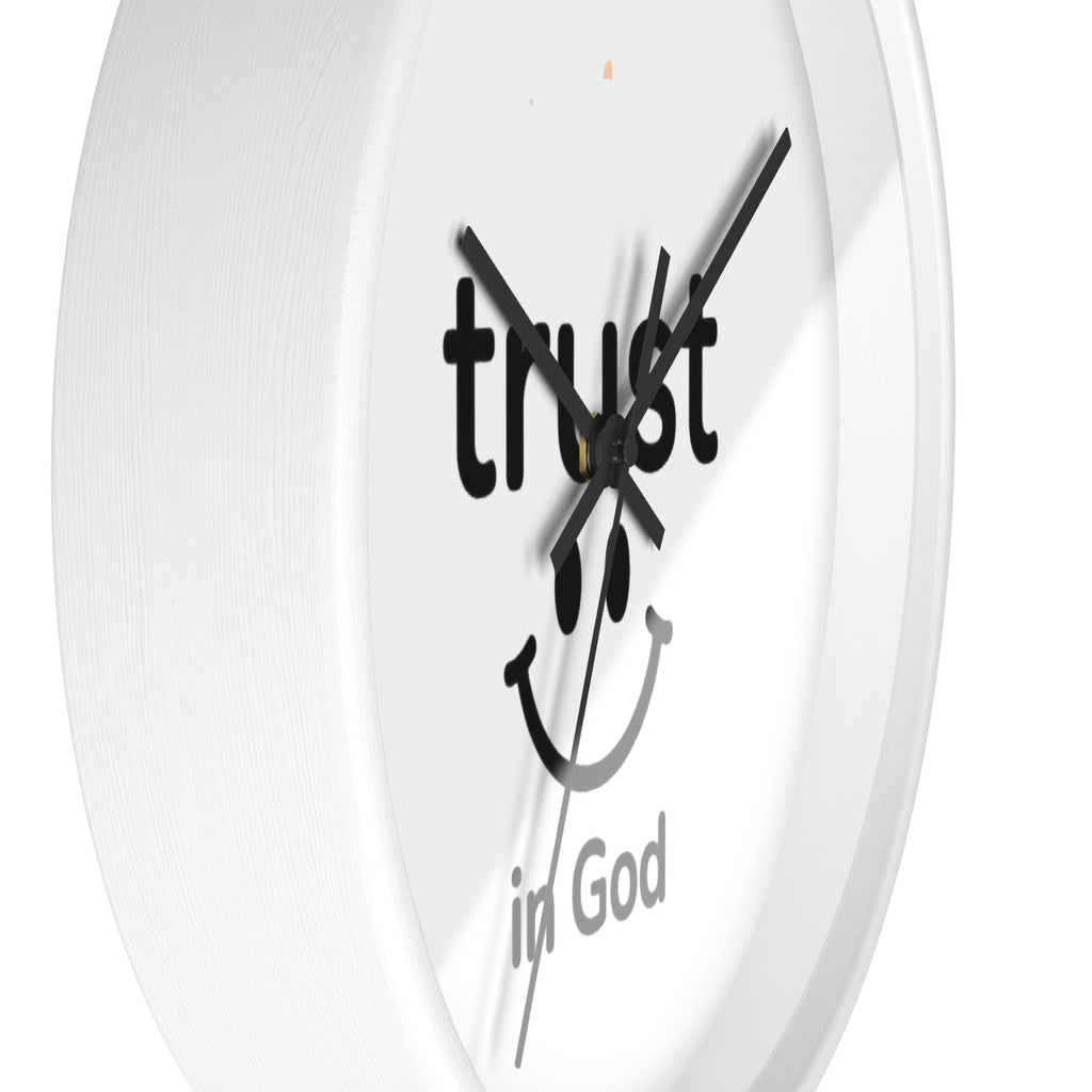 Wall Clock — "Trust in God" Smiley Faith Wall Clock