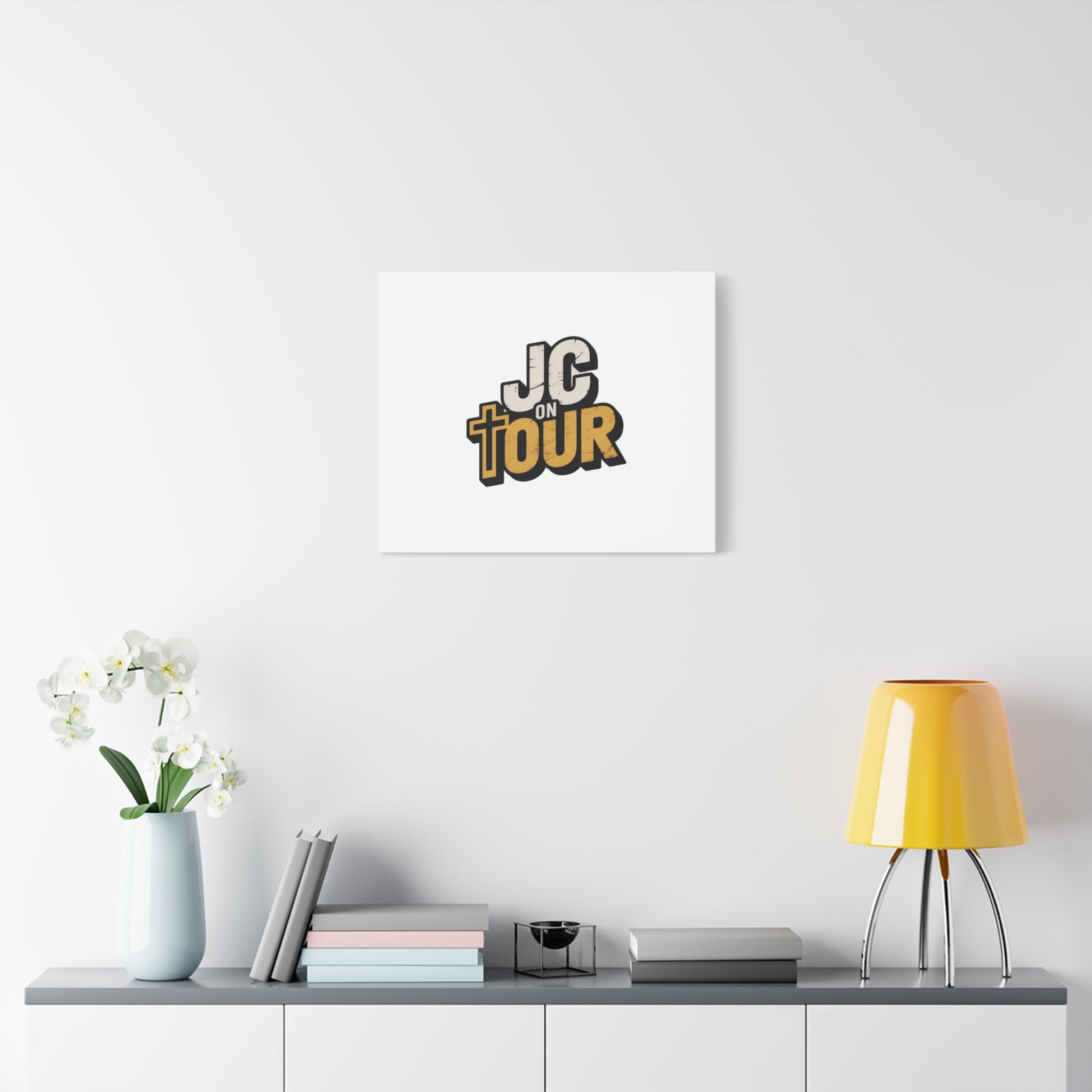JC on Tour Matte Canvas Wall Art – Christian Faith-Inspired Stretched Canvas