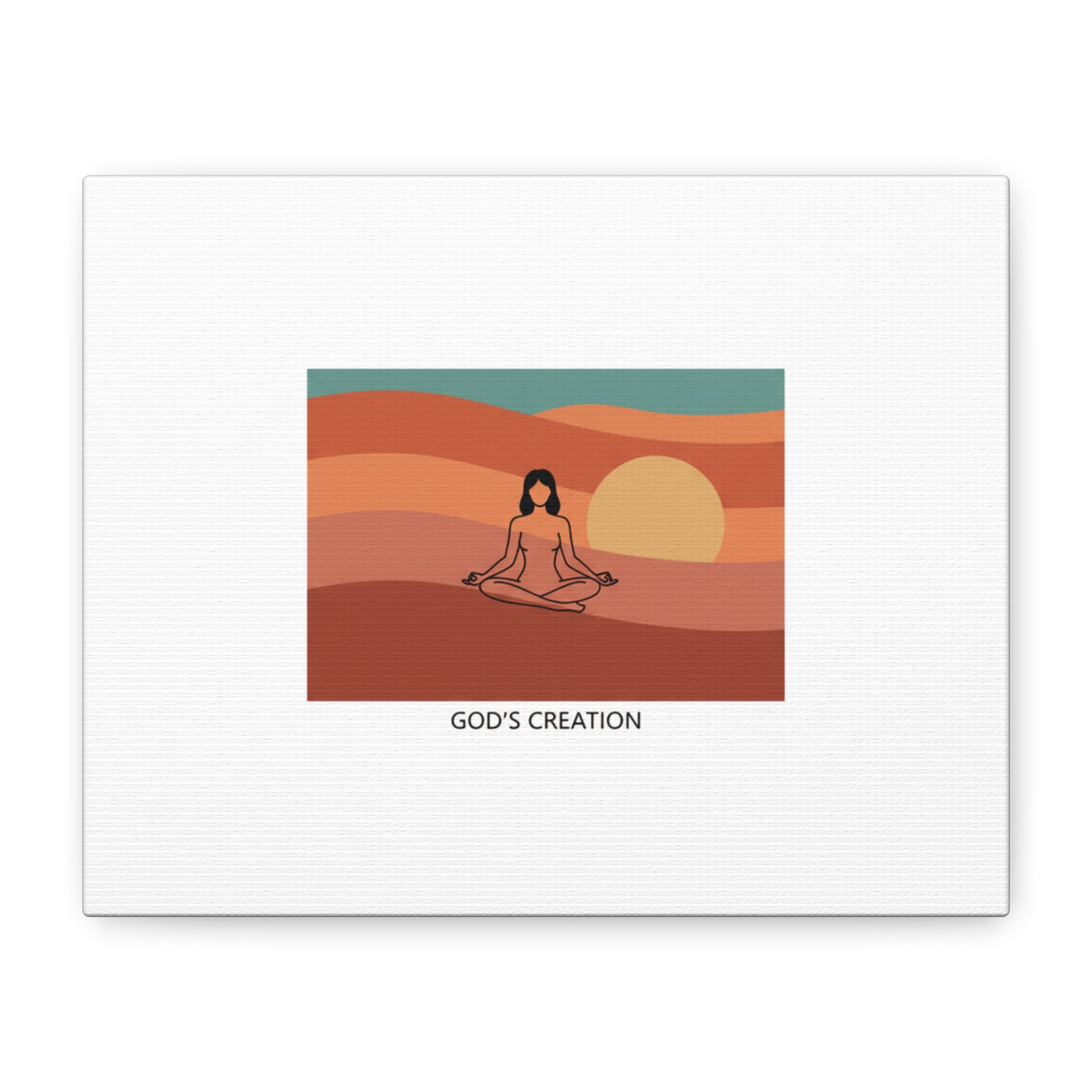 God´s Creation Sunset Minimalist Mesa Canvas | Southwestern Art Print