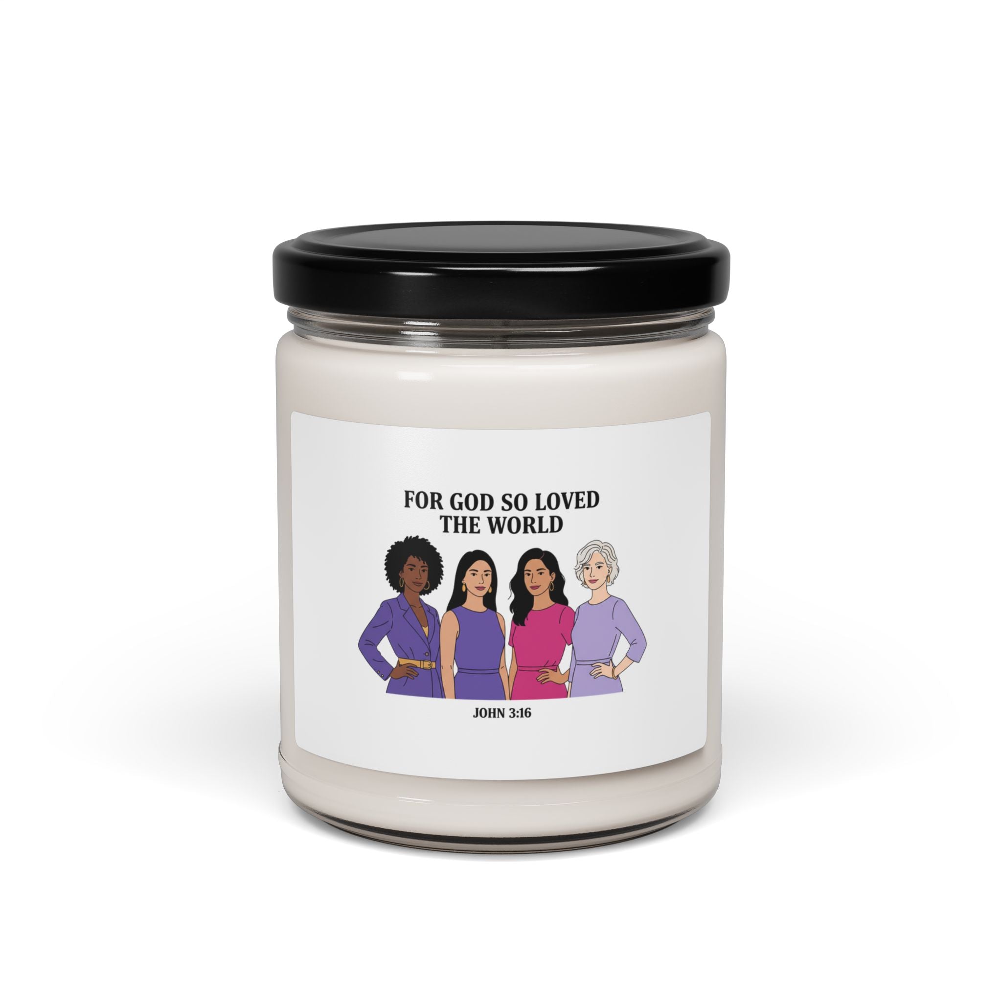 For God So Loved The World Candle | Feminist Empowerment, IWD Typography