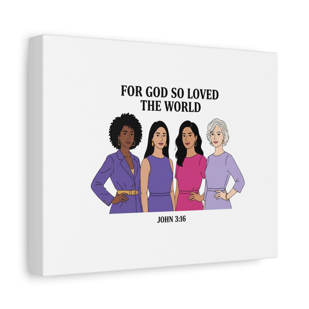 Feminist 'For God So Loved the World' Canvas