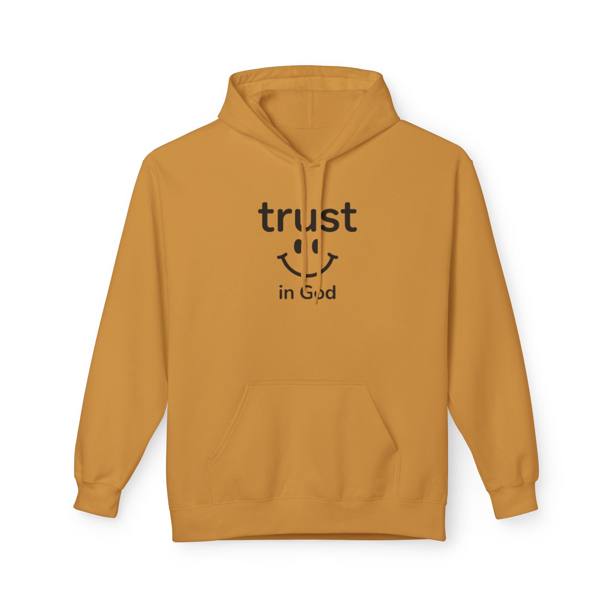 Trust in God Smiley Hoodie — Inspirational Christian Faith Pullover