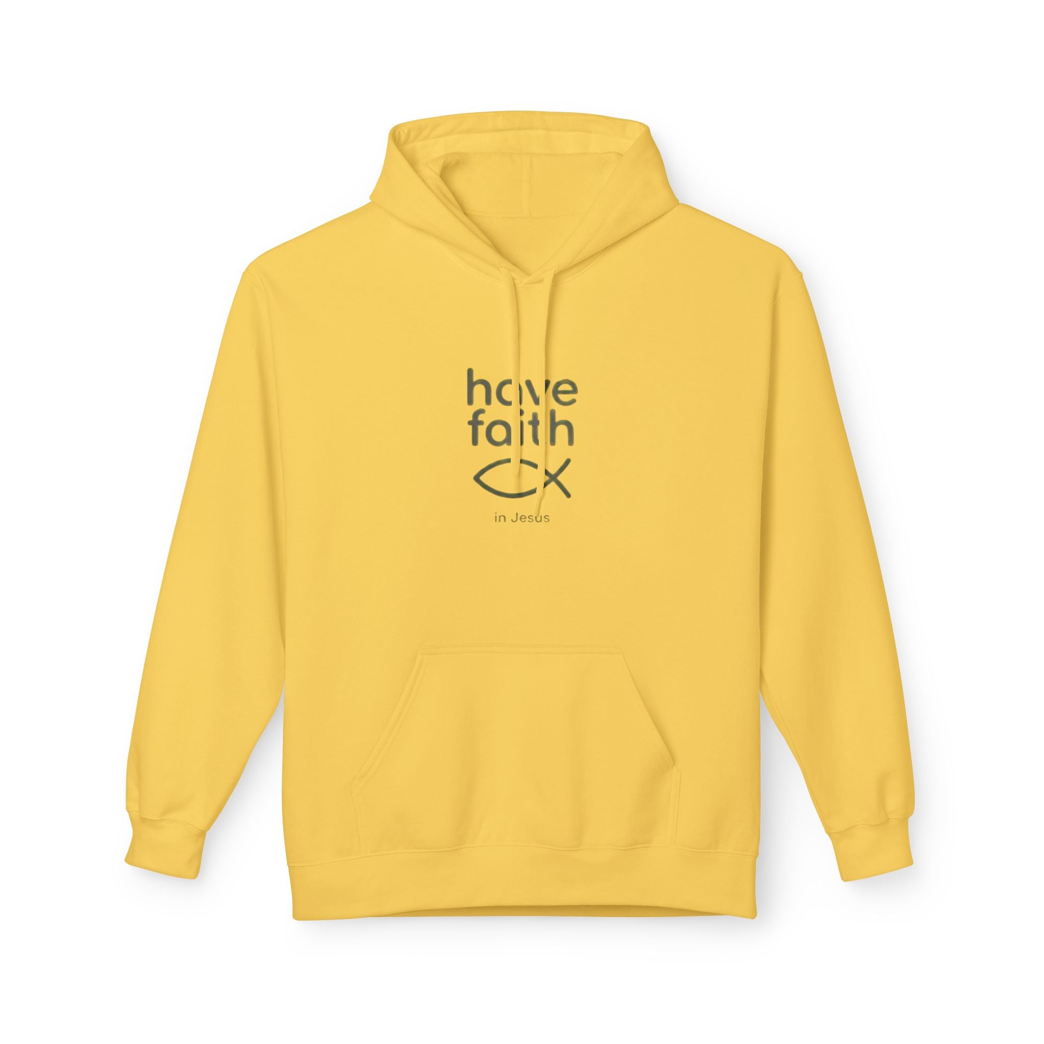 Have Faith Christian Hoodie — Minimal Christian Fish Symbol Pullover