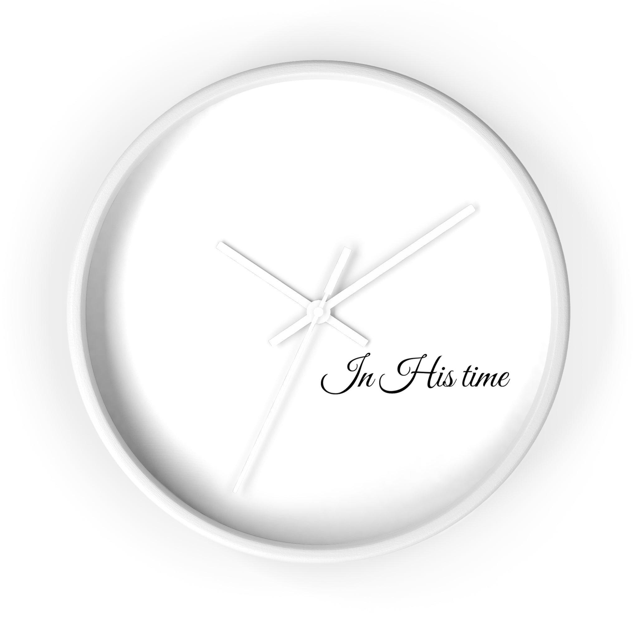 In His Time Wall Clock — Minimalist Bible Scripture Clock