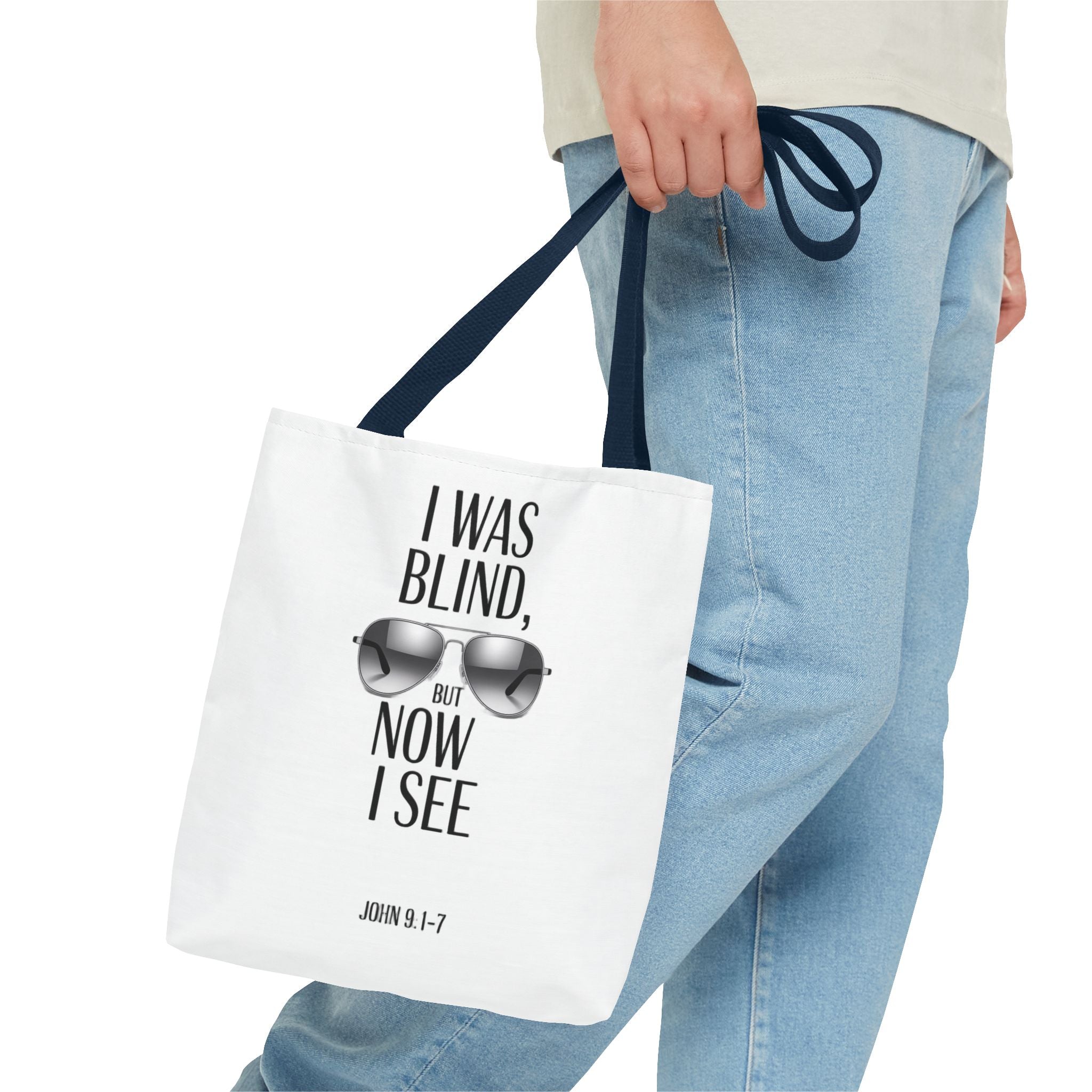 Tote Bag — “I Was Blind But Now I See” Sunglasses Design