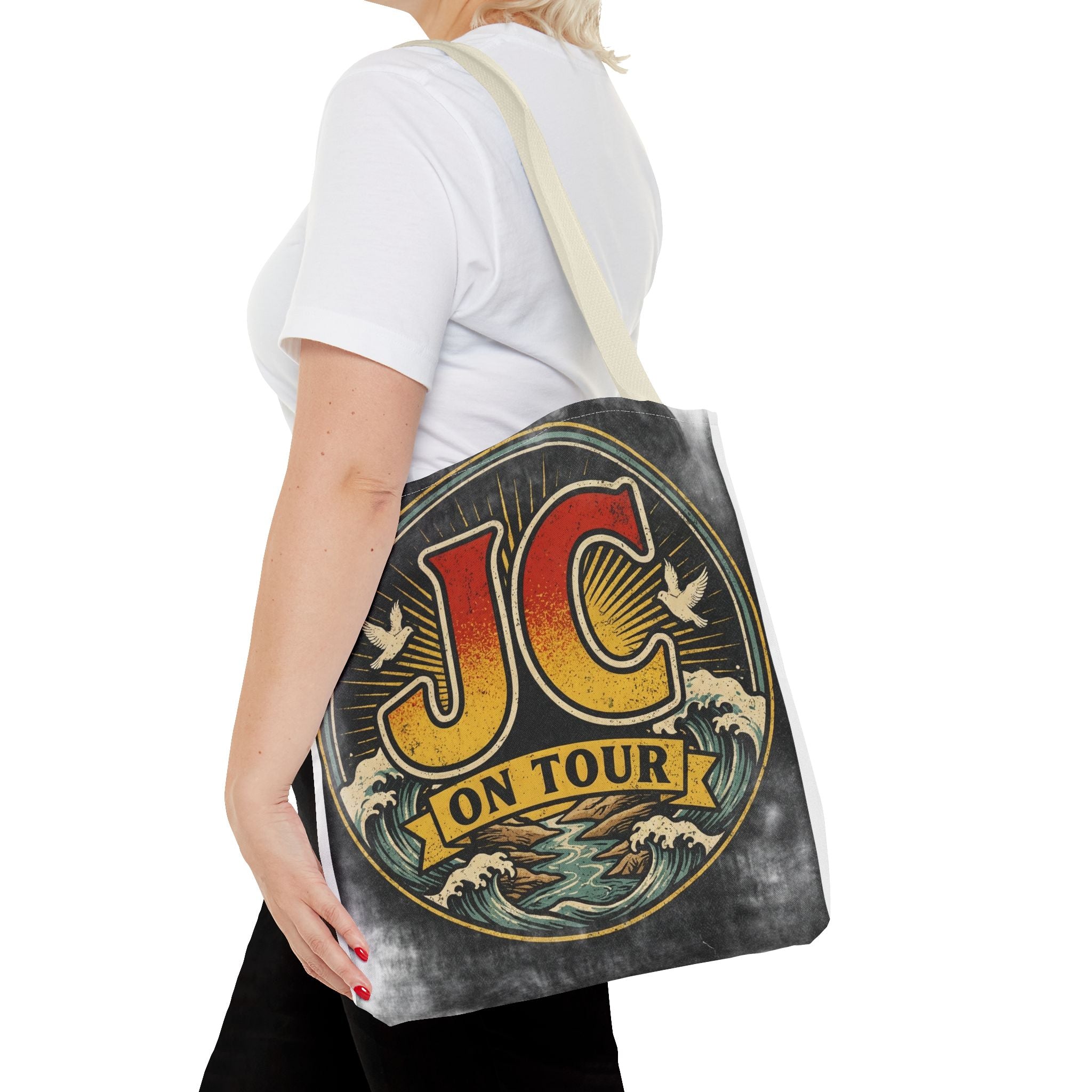 JC On Tour Vintage Graphic Tote Bag