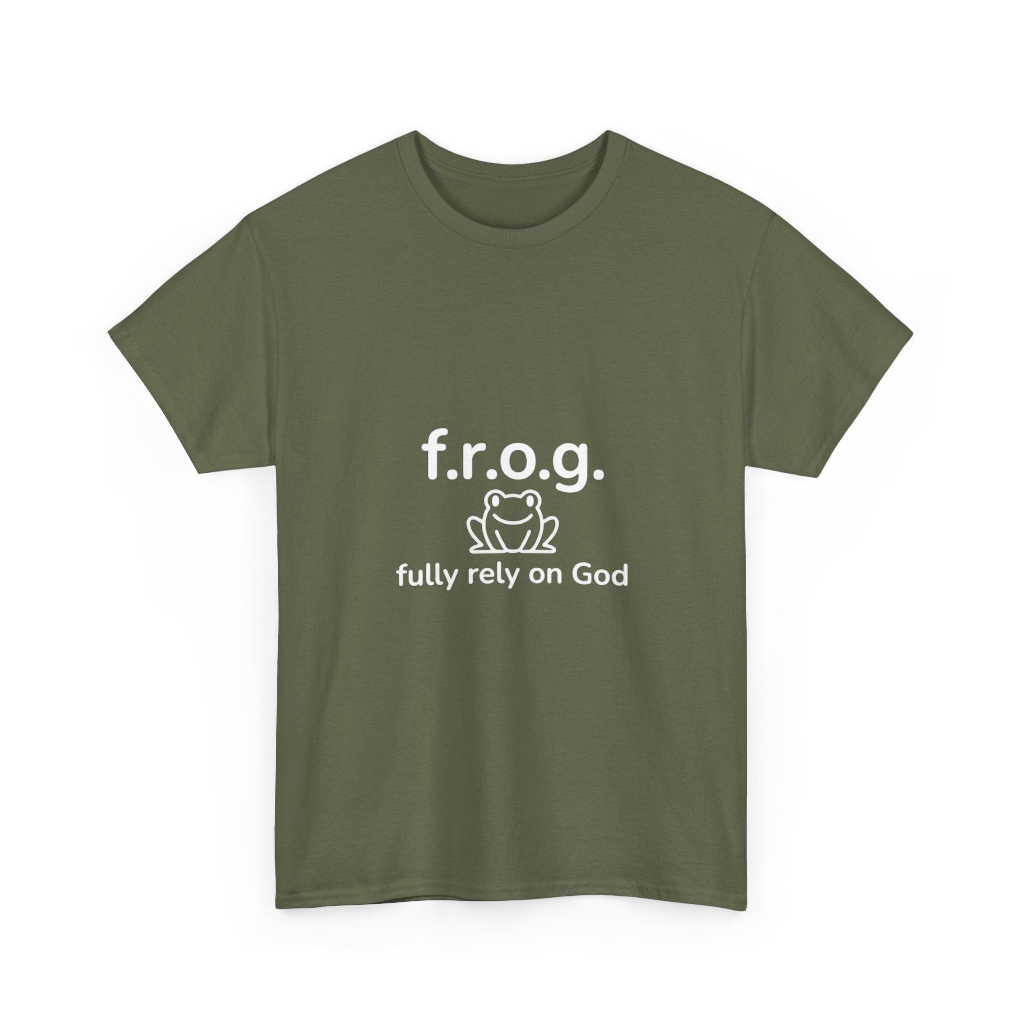 Fully Rely On God (F.R.O.G.) T-Shirt — Cute Frog Faith Tee