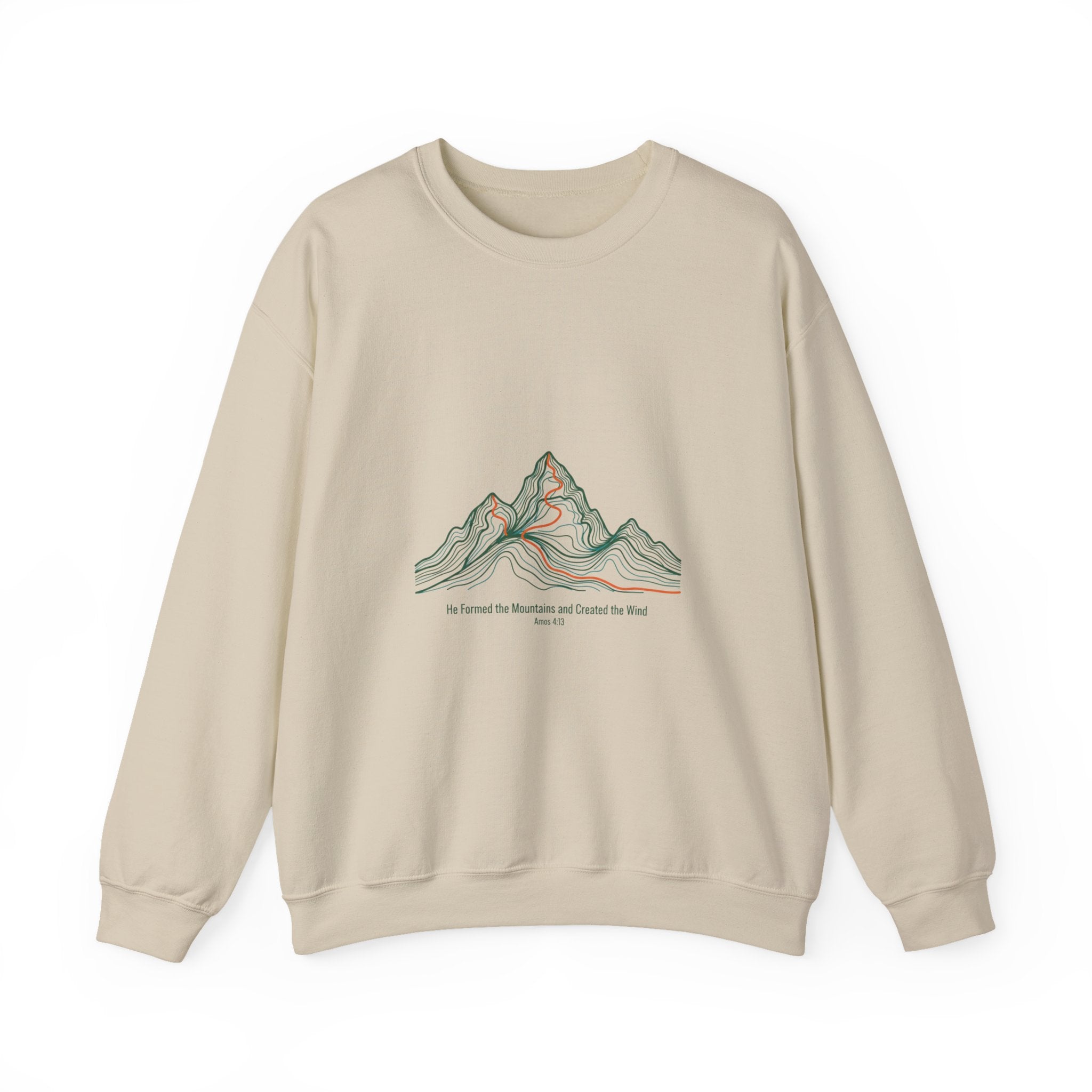 Topographic Contour Mountain Sweatshirt | topographic map print, contour line design
