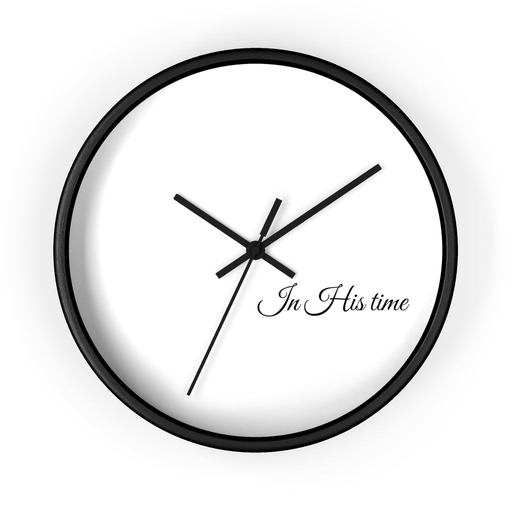 In His Time Wall Clock — Minimalist Bible Scripture Clock