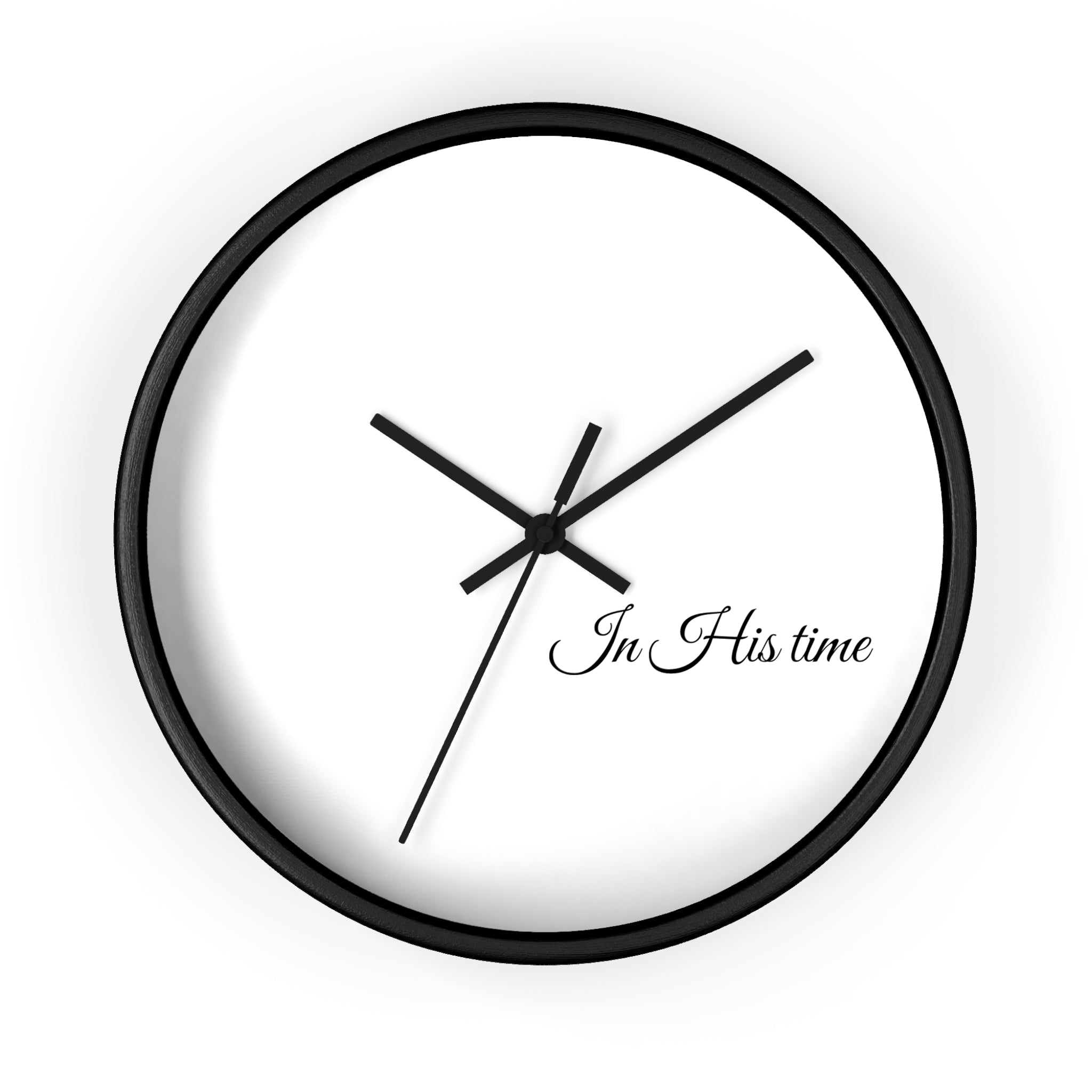In His Time Wall Clock — Minimalist Bible Scripture Clock