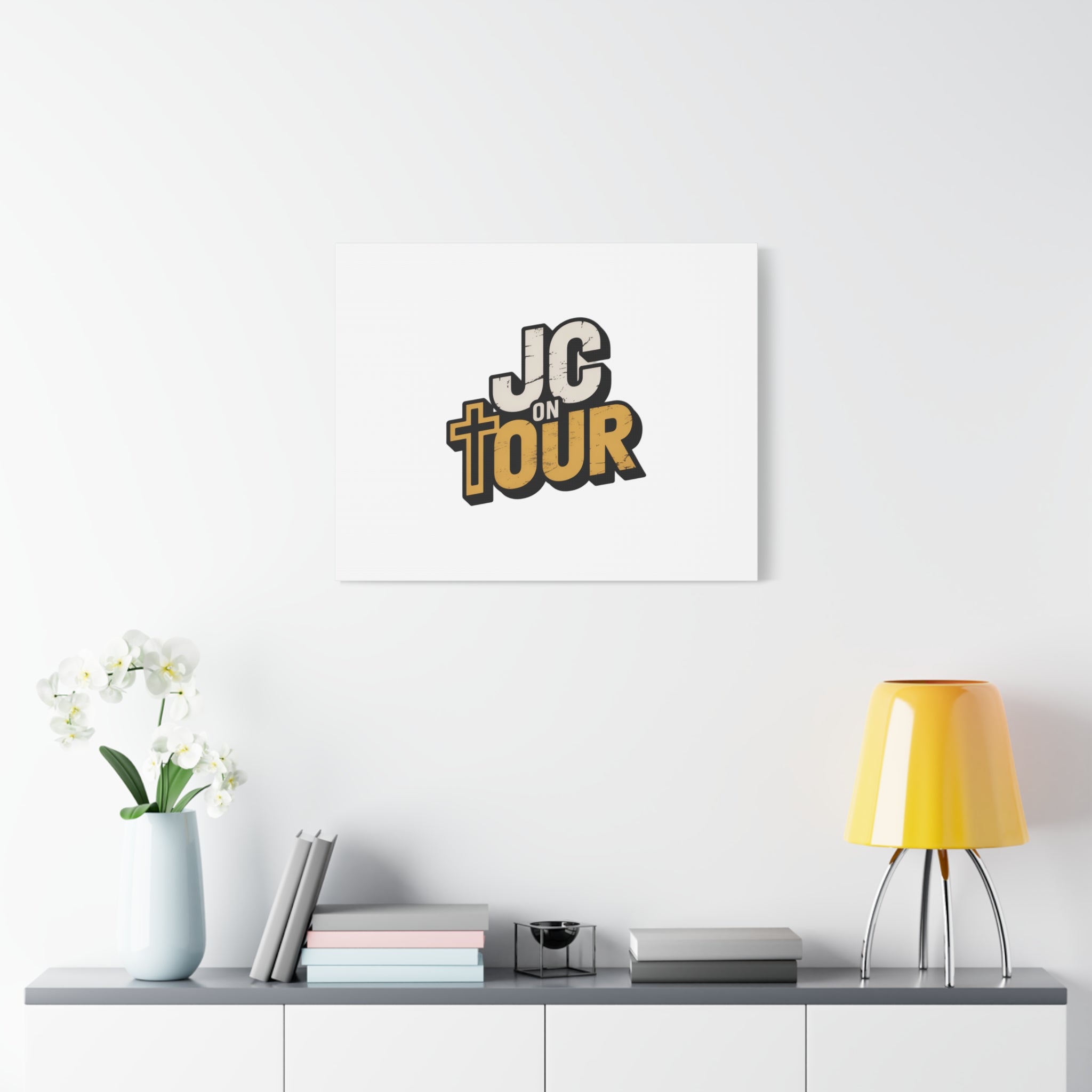 JC on Tour Matte Canvas Wall Art – Christian Faith-Inspired Stretched Canvas
