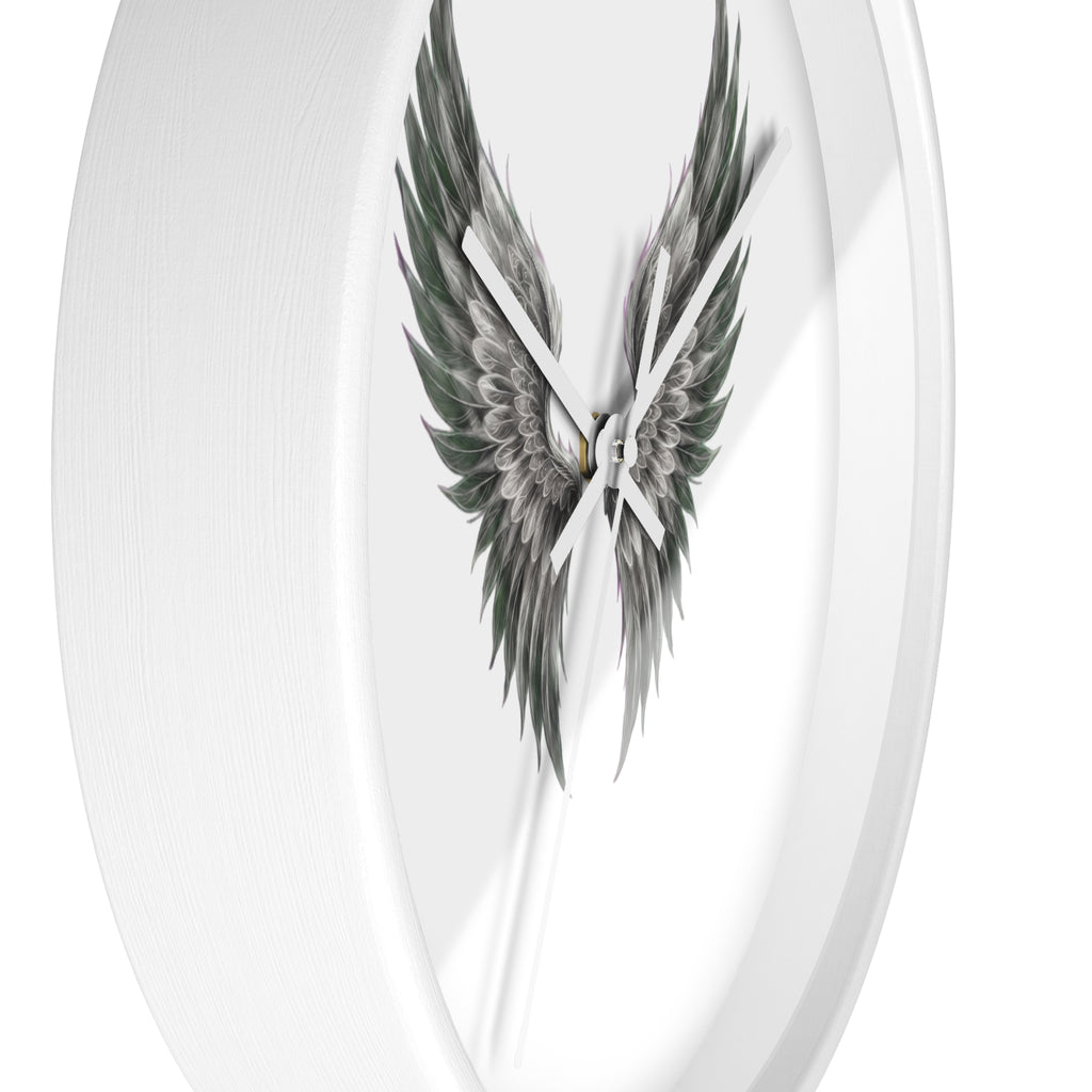Angel Wings Wall Clock — Minimal Feathered Wing Timepiece