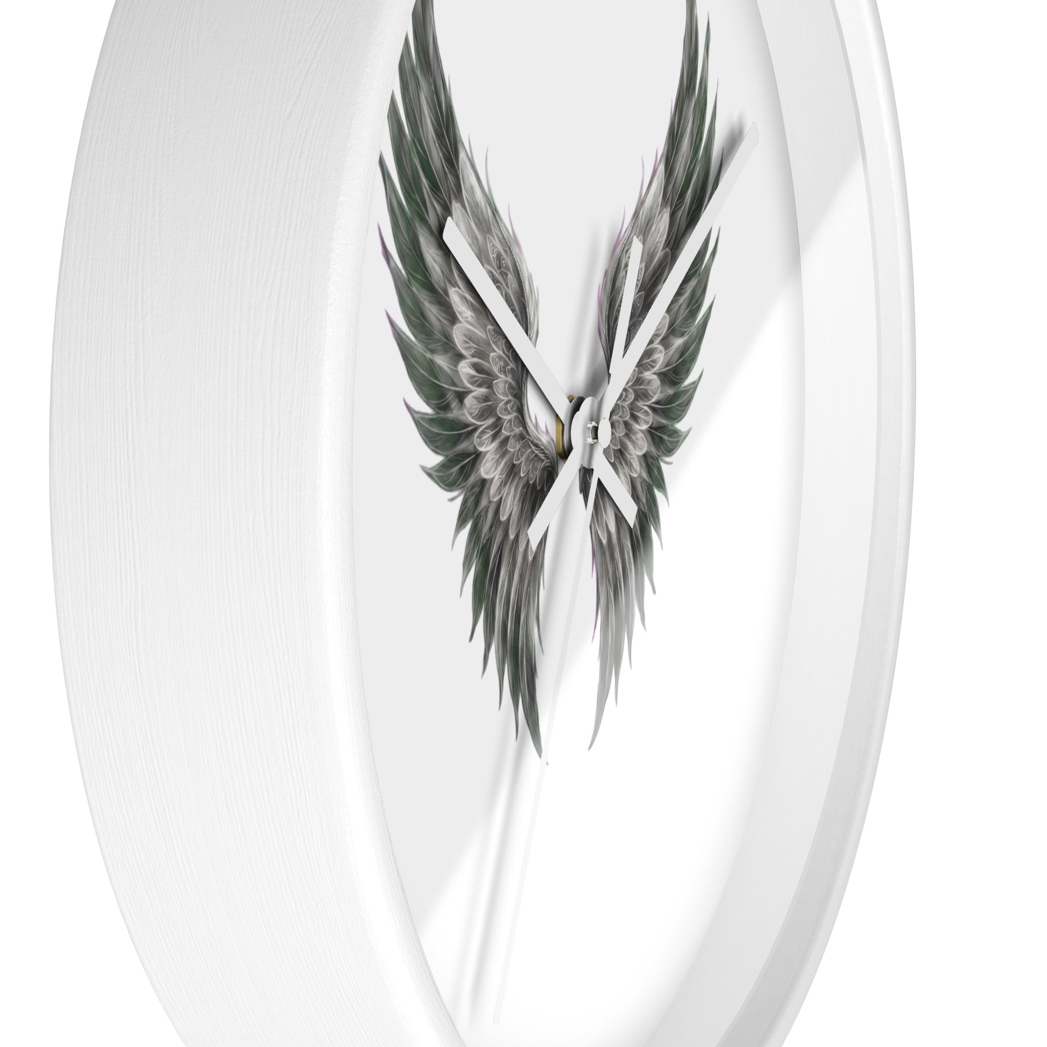 Angel Wings Wall Clock — Minimal Feathered Wing Timepiece