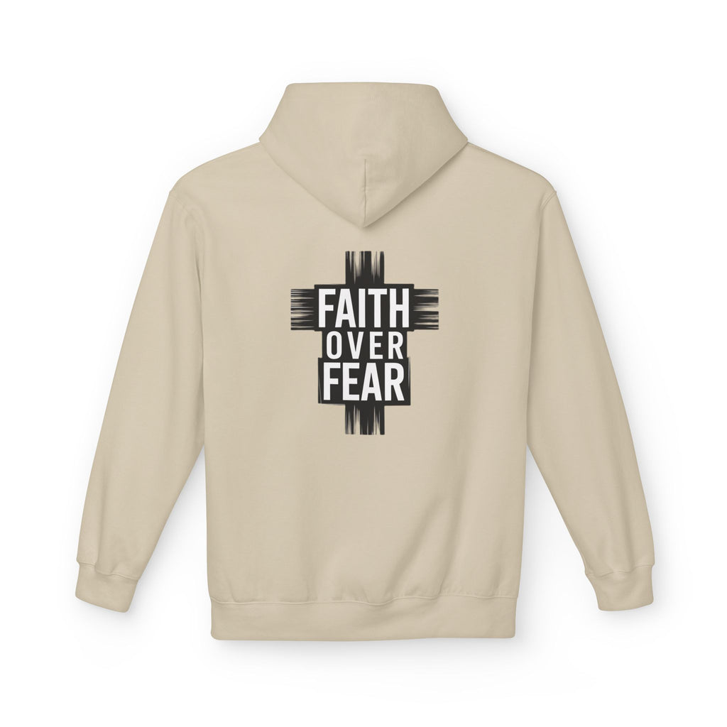 Faith Over Fear Hoodie — Be Strong and Courageous Christian Inspirational Sweatshirt