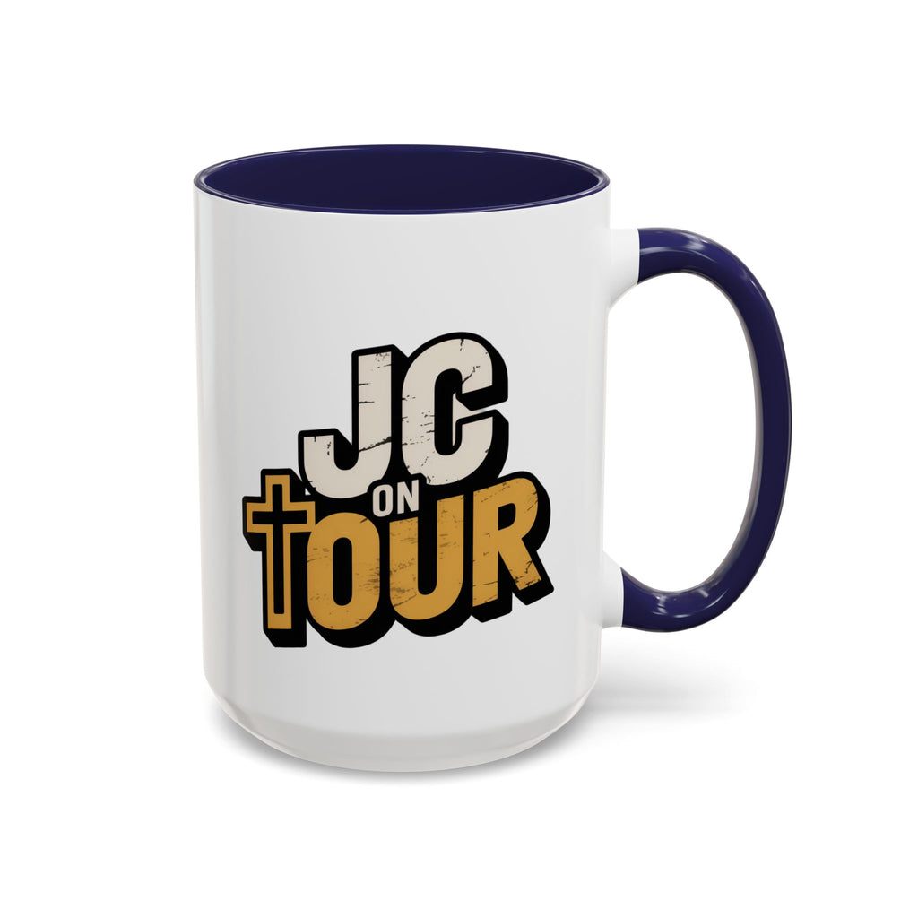 JC on Tour Accent Coffee Mug — Jesus Christ Faith Coffee Cup (11/15oz)