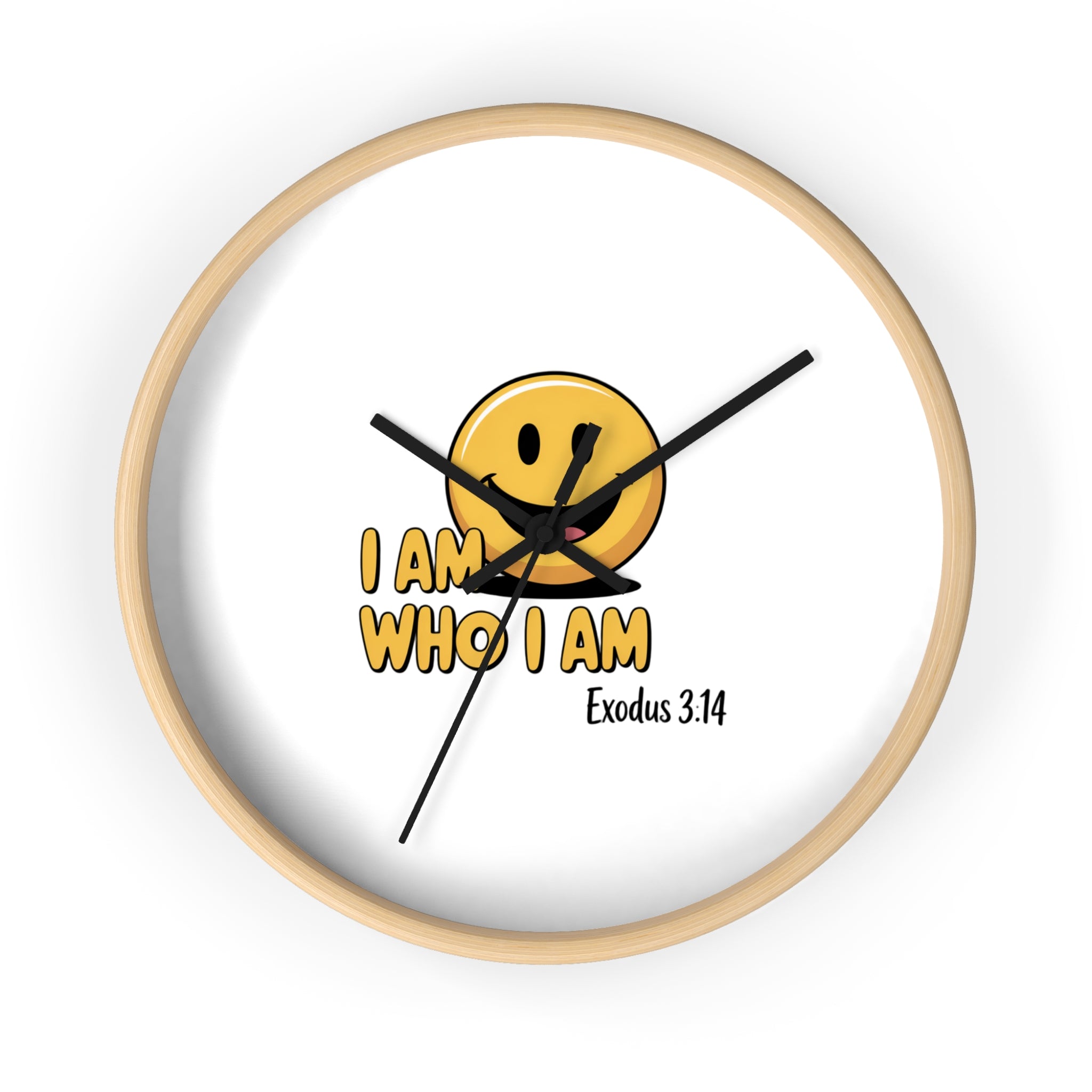 I Am Who I Am Wall Clock — Christian Exodus 3:14 Inspirational Clock