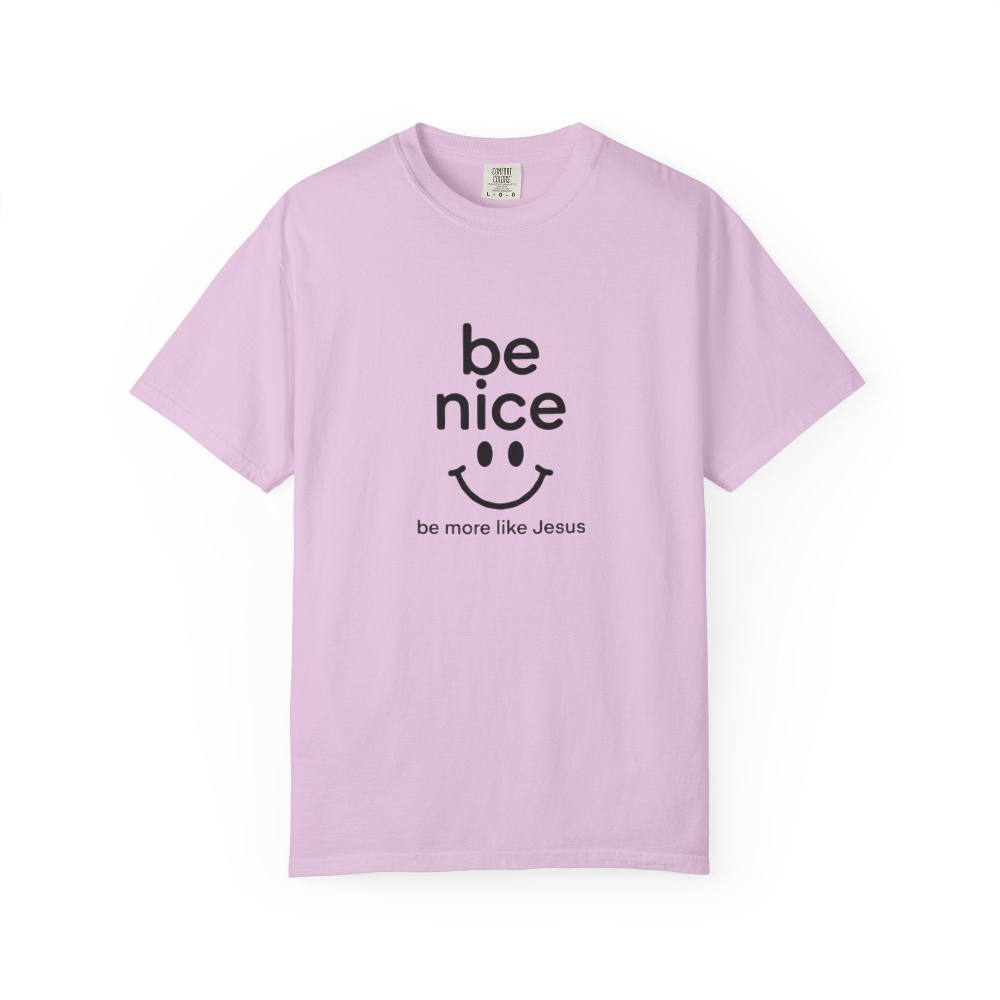 Be Nice Smiley T-Shirt — "be more like Jesus" Christian Tee