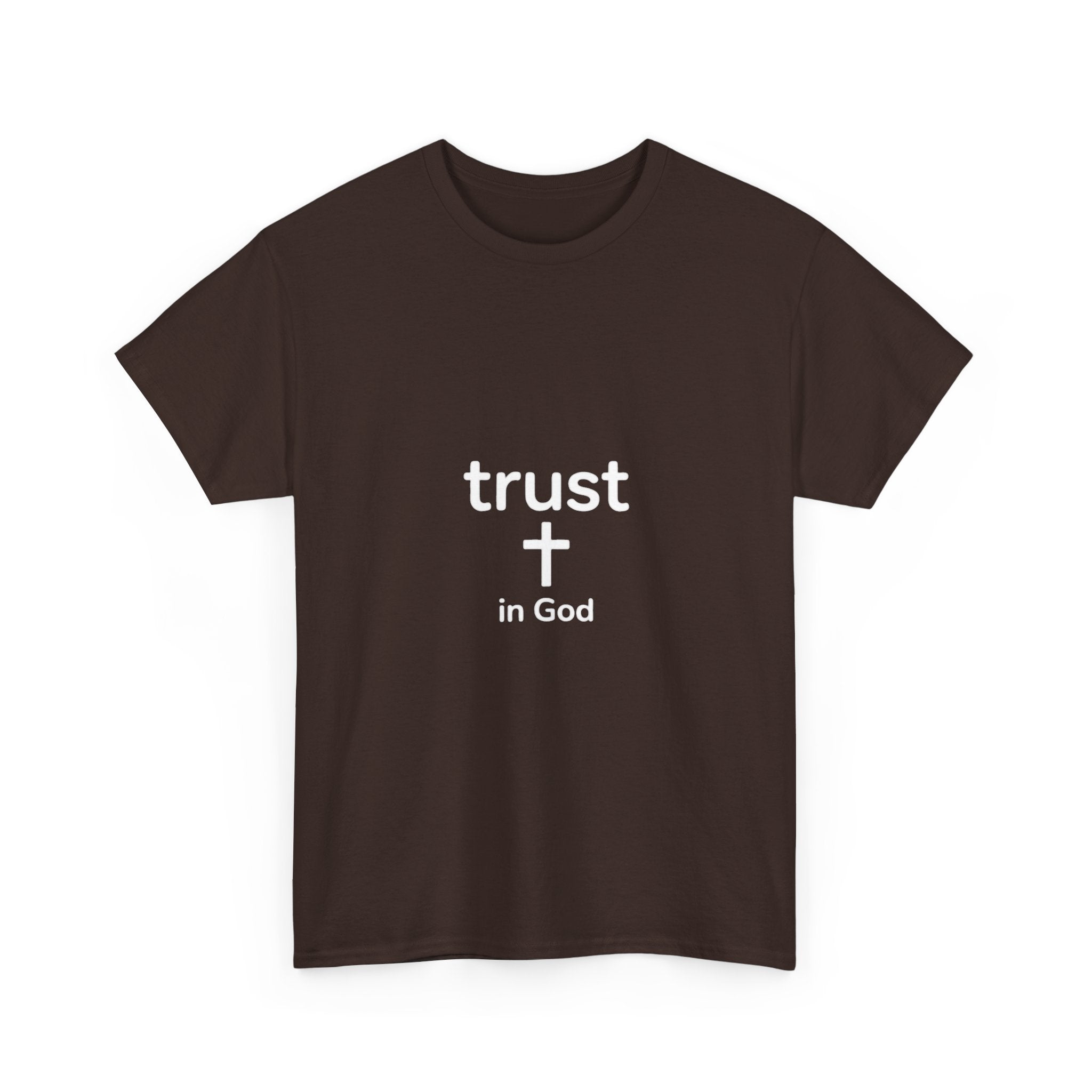 Trust in God Minimalist Cross Tee — Christian Faith T-Shirt
