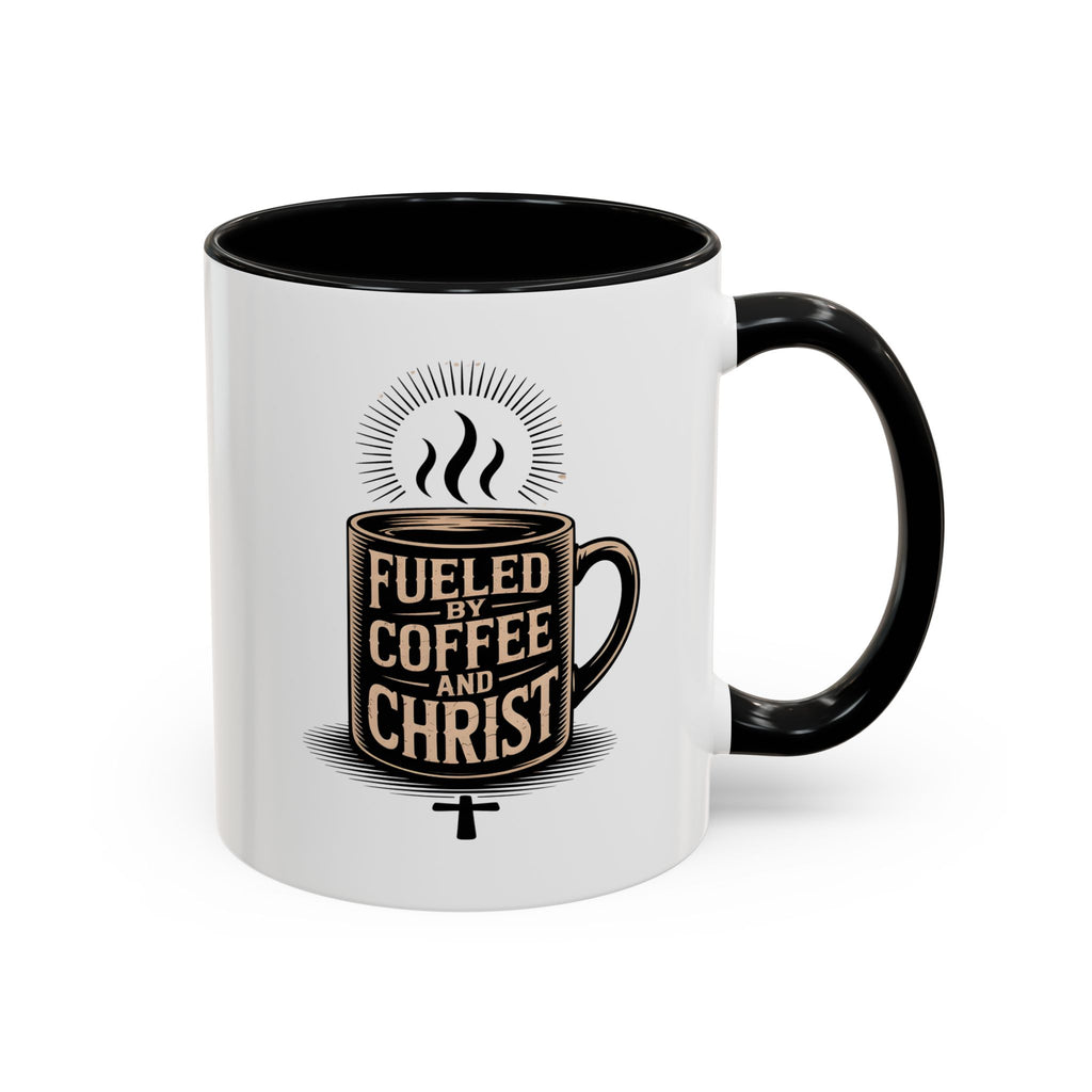 Fueled by Coffee and Christ Mug — Two-Tone 11oz