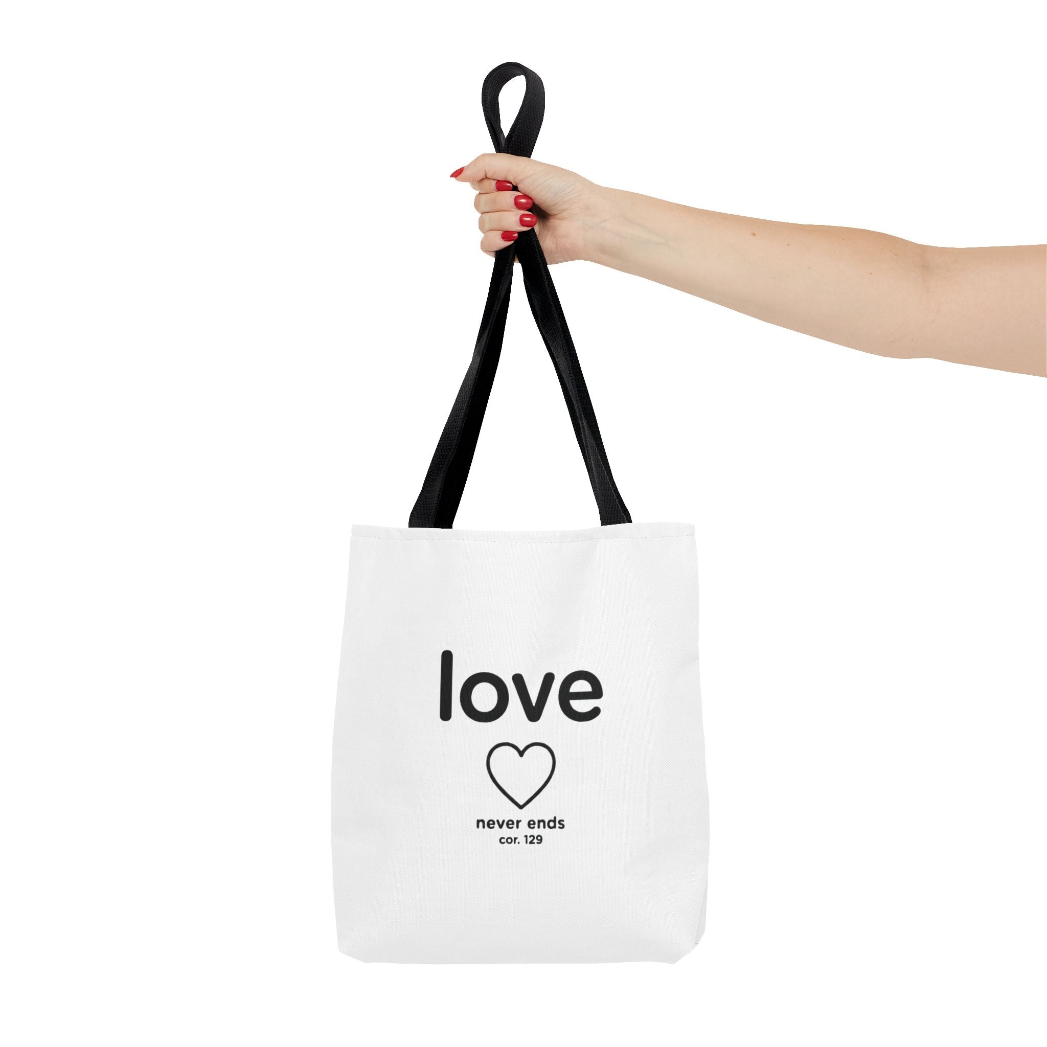 Love Never Ends Tote Bag