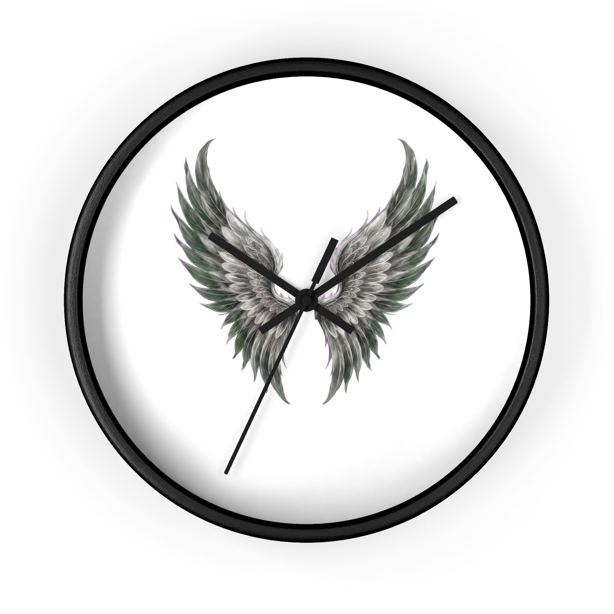 Angel Wings Wall Clock — Minimal Feathered Wing Timepiece