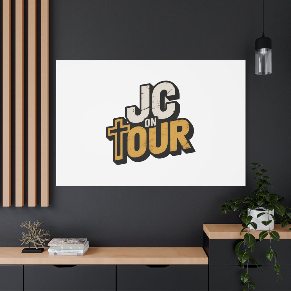 JC on Tour Matte Canvas Wall Art – Christian Faith-Inspired Stretched Canvas