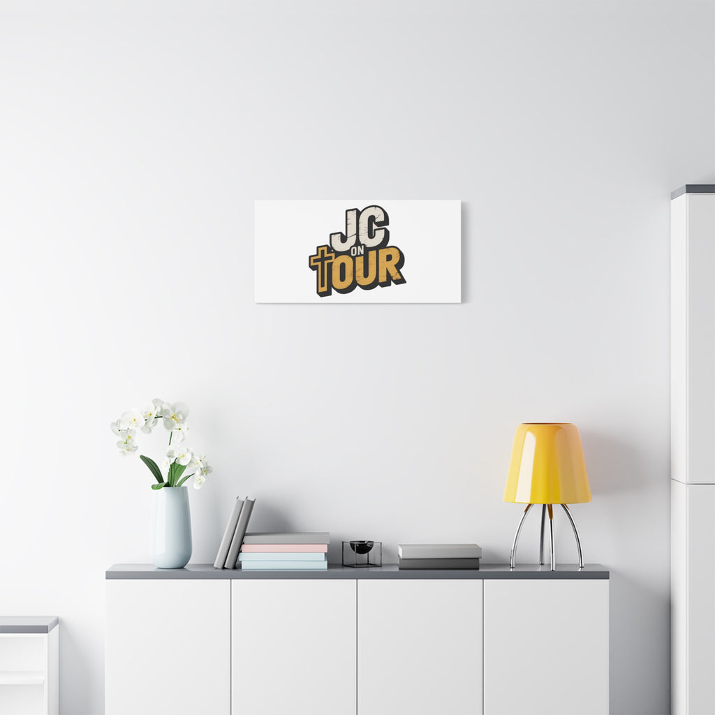 JC on Tour Matte Canvas Wall Art – Christian Faith-Inspired Stretched Canvas
