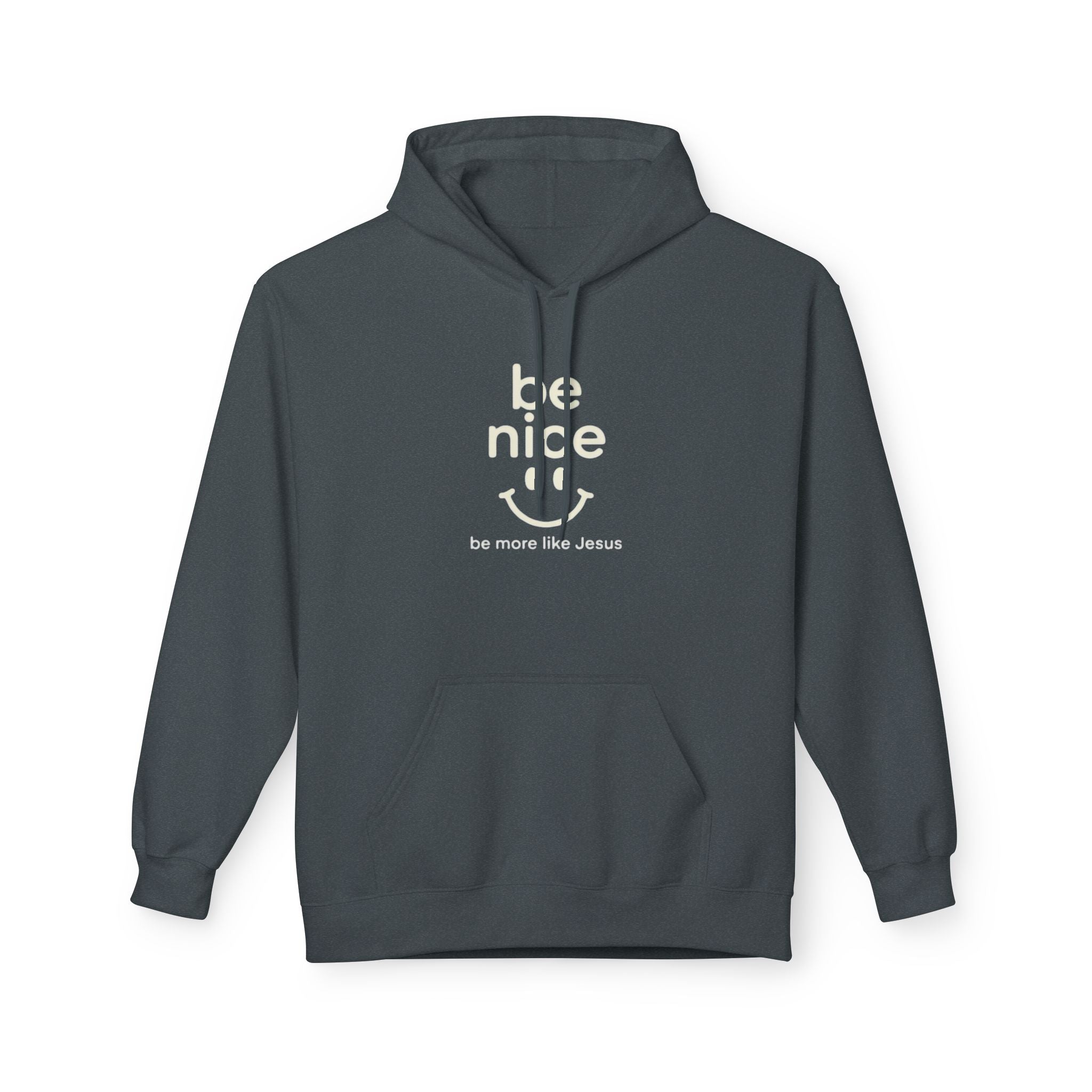 Be Nice Hoodie — Minimal Kindness Graphic Fleece Hoodie