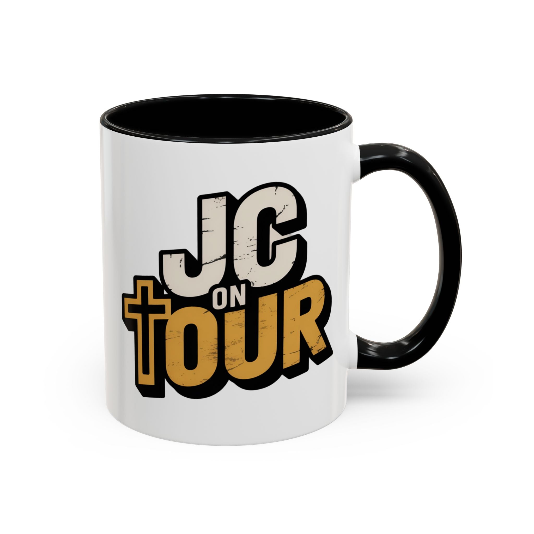 JC on Tour Accent Coffee Mug — Jesus Christ Faith Coffee Cup (11/15oz)