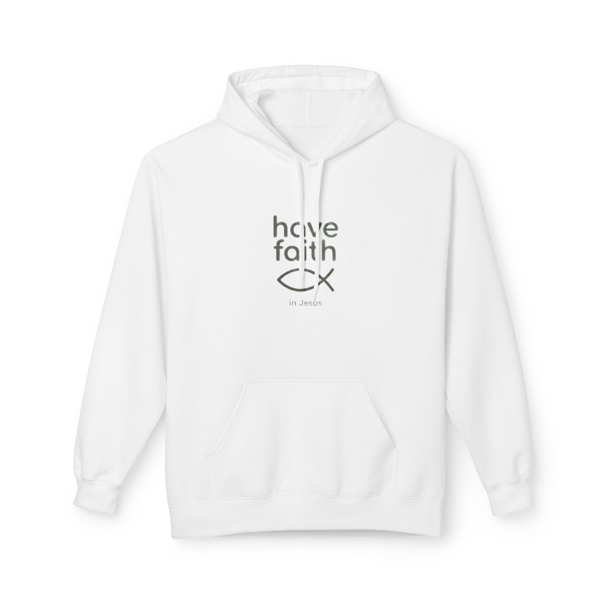 Have Faith Christian Hoodie — Minimal Christian Fish Symbol Pullover