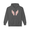 Angel Wings Hoodie — Pastel Pink Feather Graphic Pullover