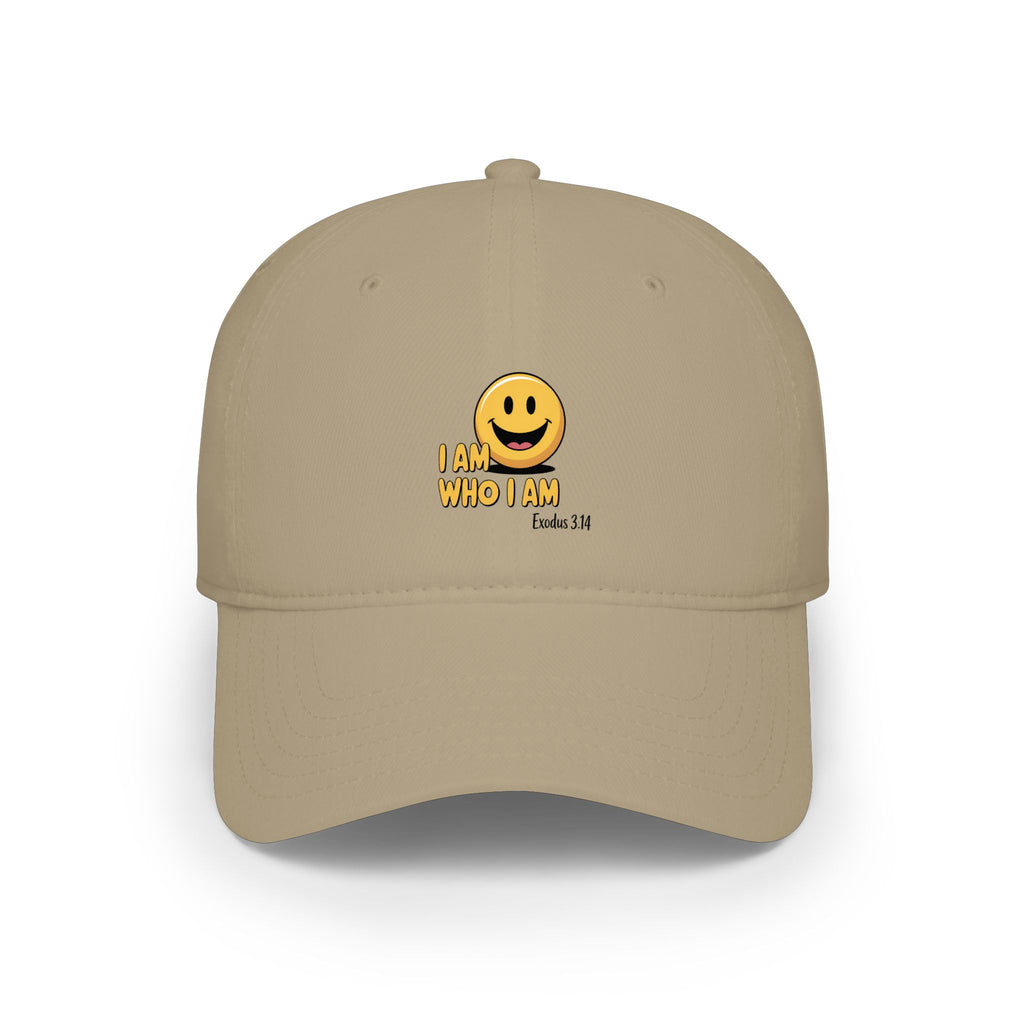 Smiley 'I Am Who I Am' Low Profile Baseball Cap