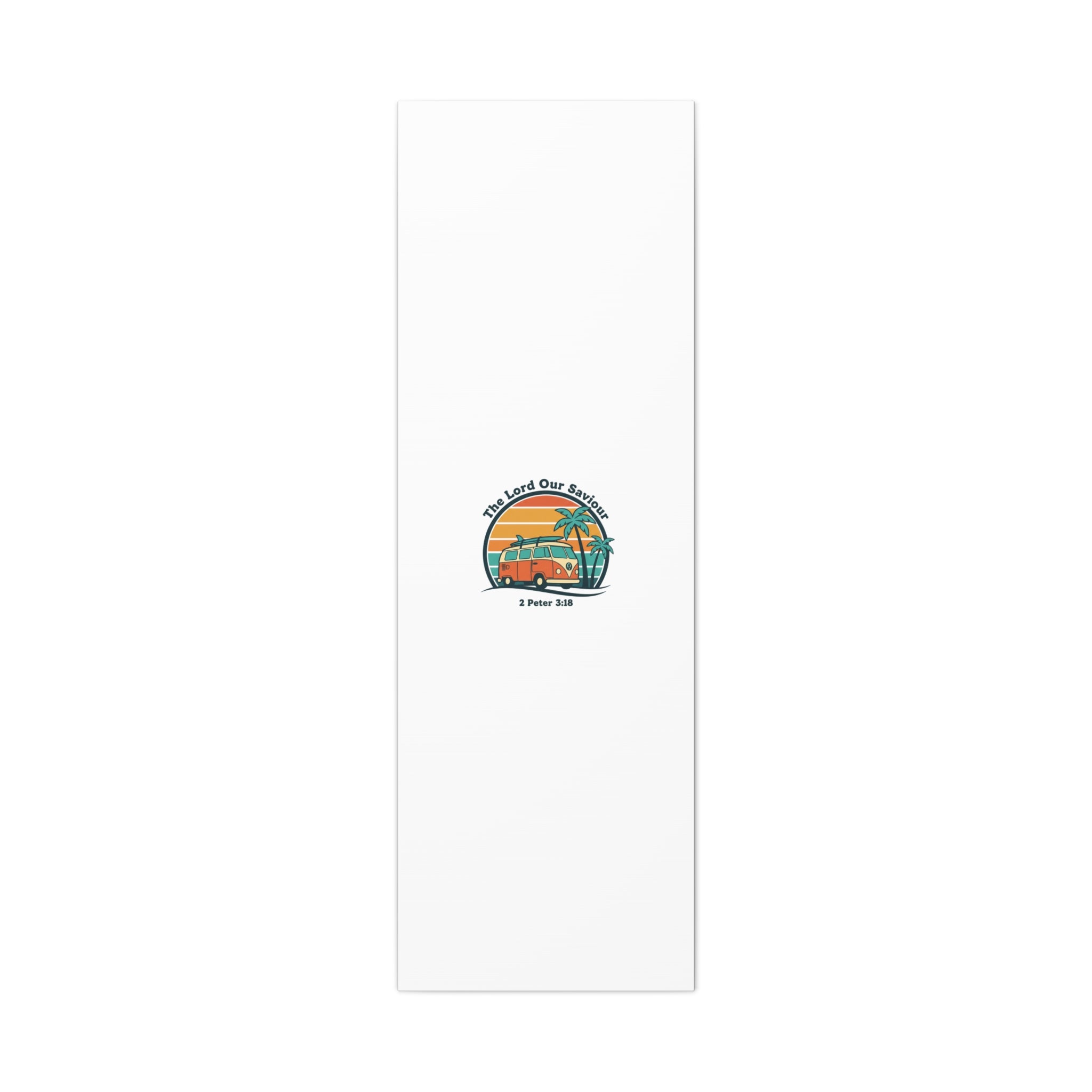 The Lord our Saviour, Retro Surf Sunset Canvas | 70s Van Palm Postcard, Analog Sunshine Aesthetic