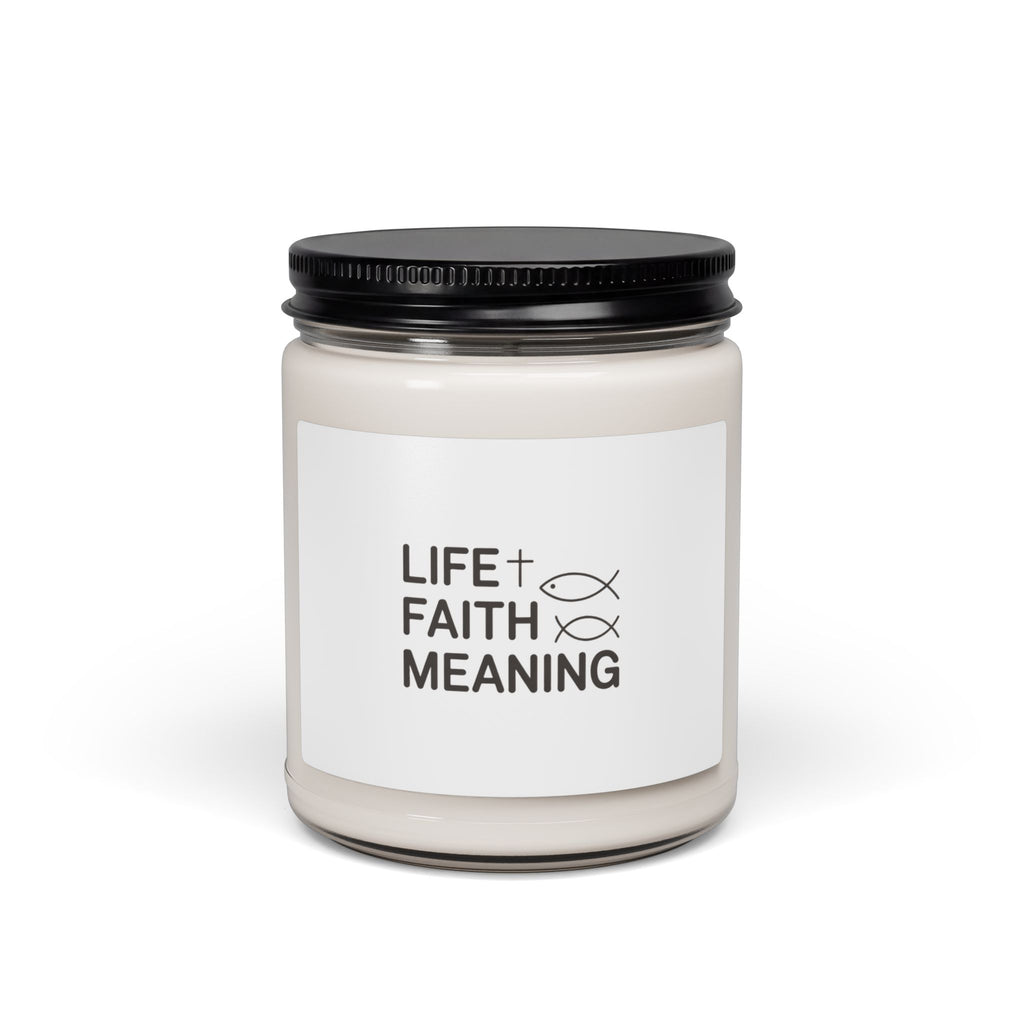 Faith & Meaning Soy Candle — 9oz Scented Jar (Life + Faith Meaning)