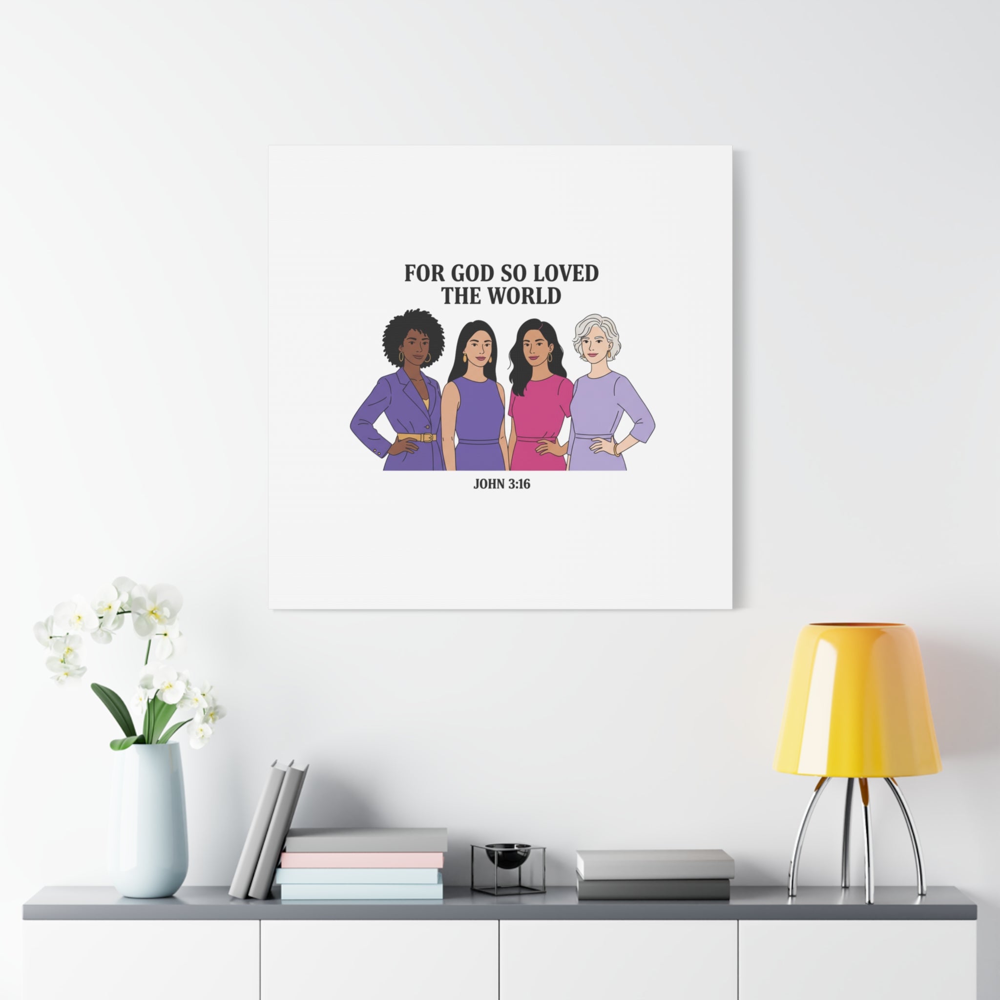 Feminist 'For God So Loved the World' Canvas