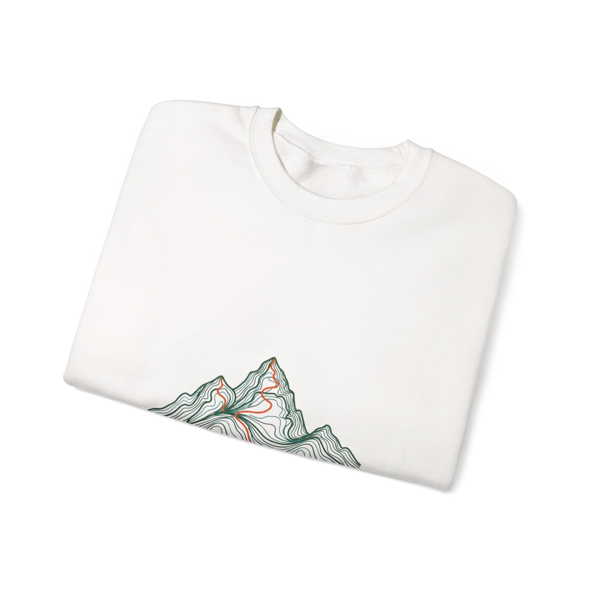 Topographic Contour Mountain Sweatshirt | topographic map print, contour line design