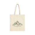 Topographic Mountain Tote Bag — "He Formed the Mountains and Created the Wind" (Amos 4:13)