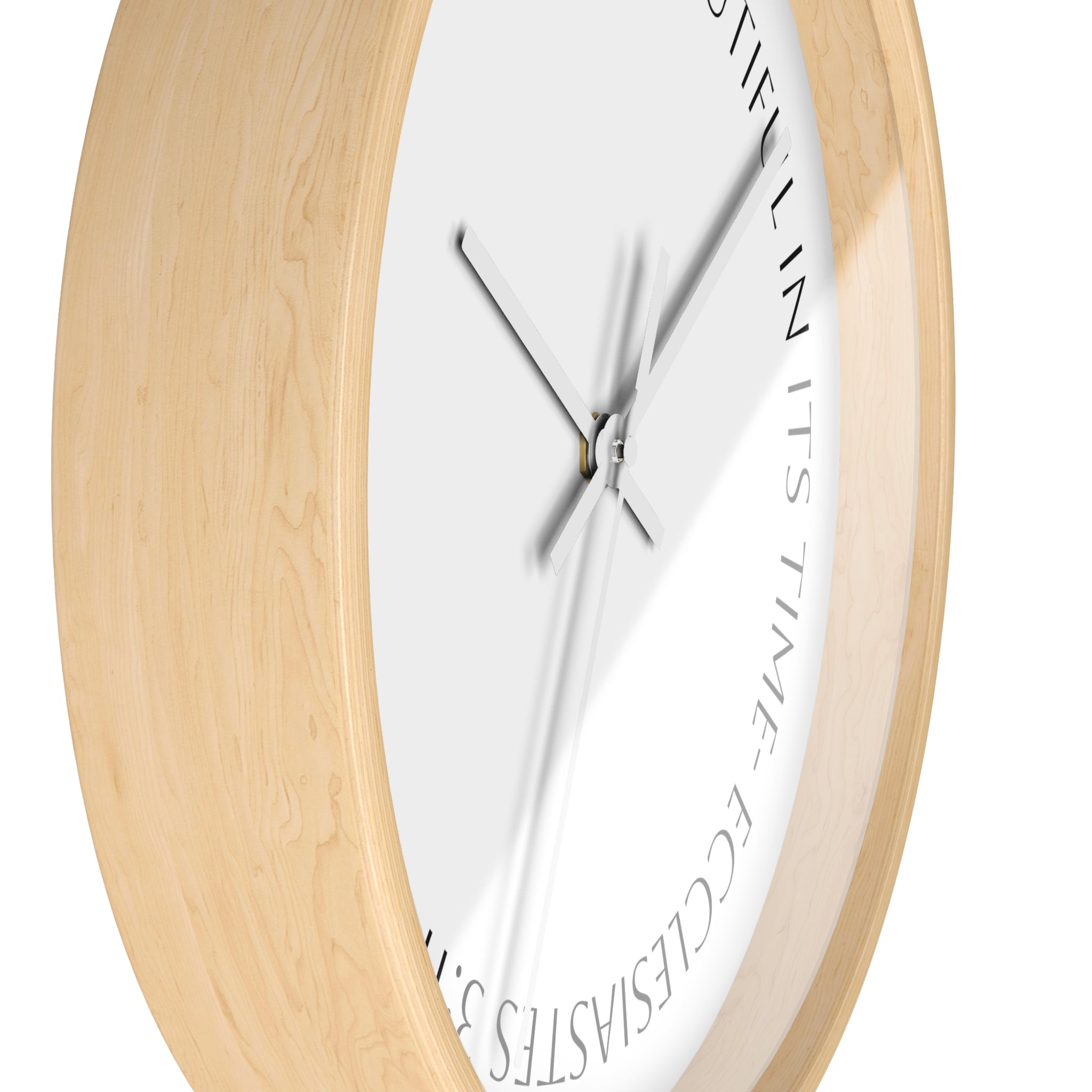 "Everything Beautiful In It´s Time"— (Ecclesiastes 3:11) Scripture Decorative Wall Clock