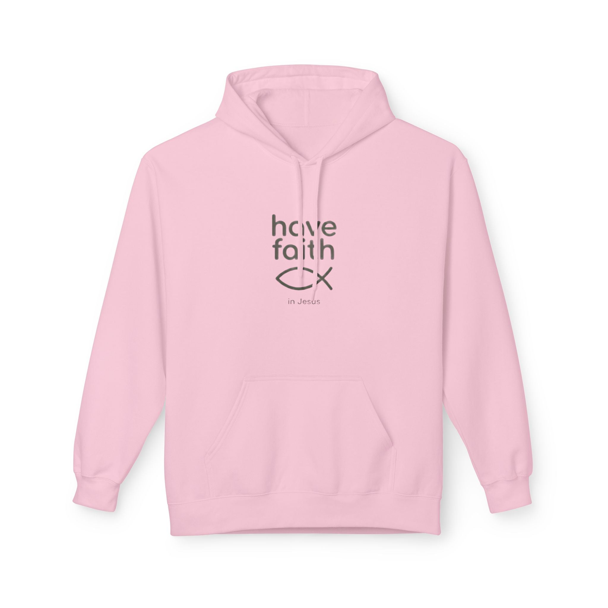 Have Faith Christian Hoodie — Minimal Christian Fish Symbol Pullover