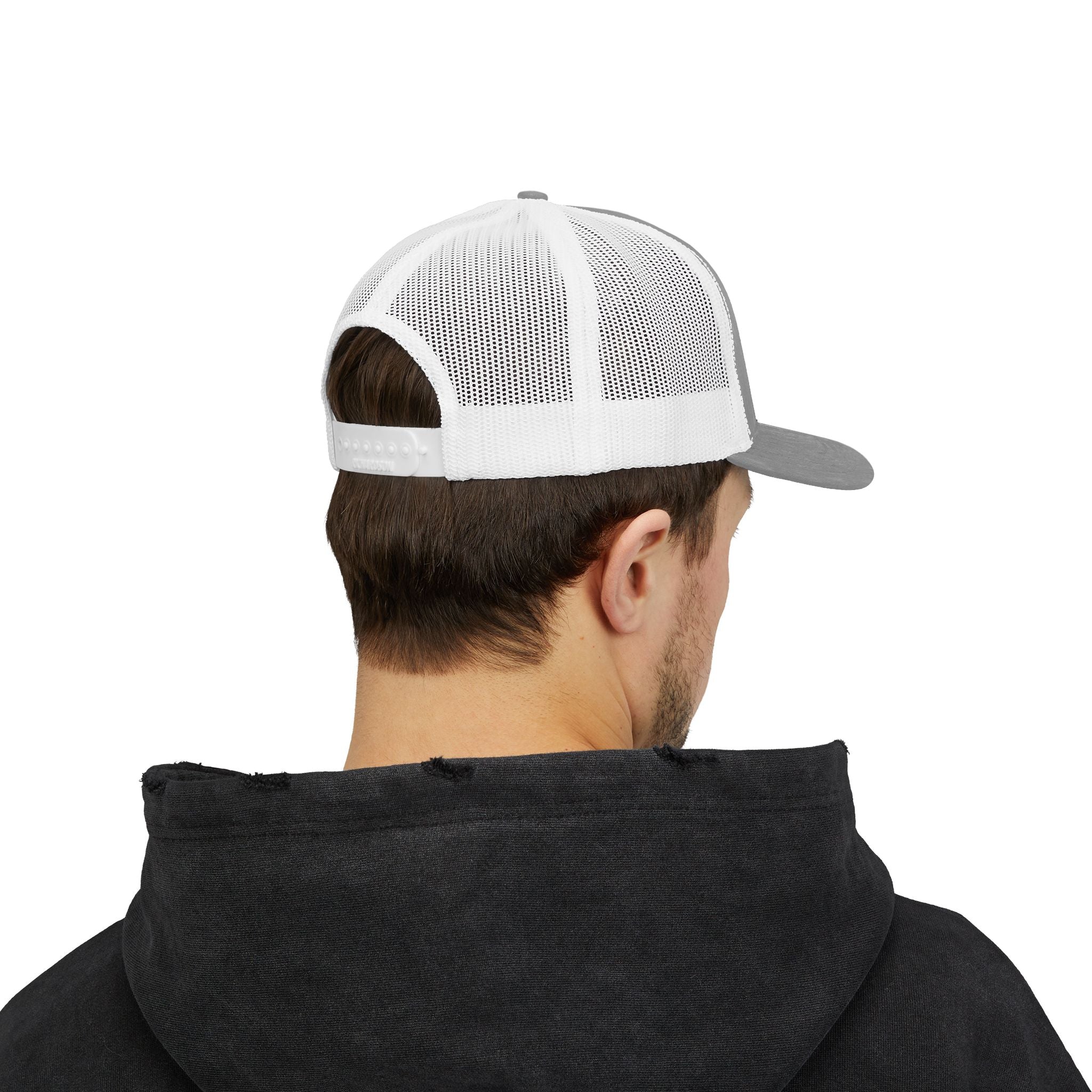 Be Nice Smiley Snapback Trucker Cap — Positive Message Mesh Hat