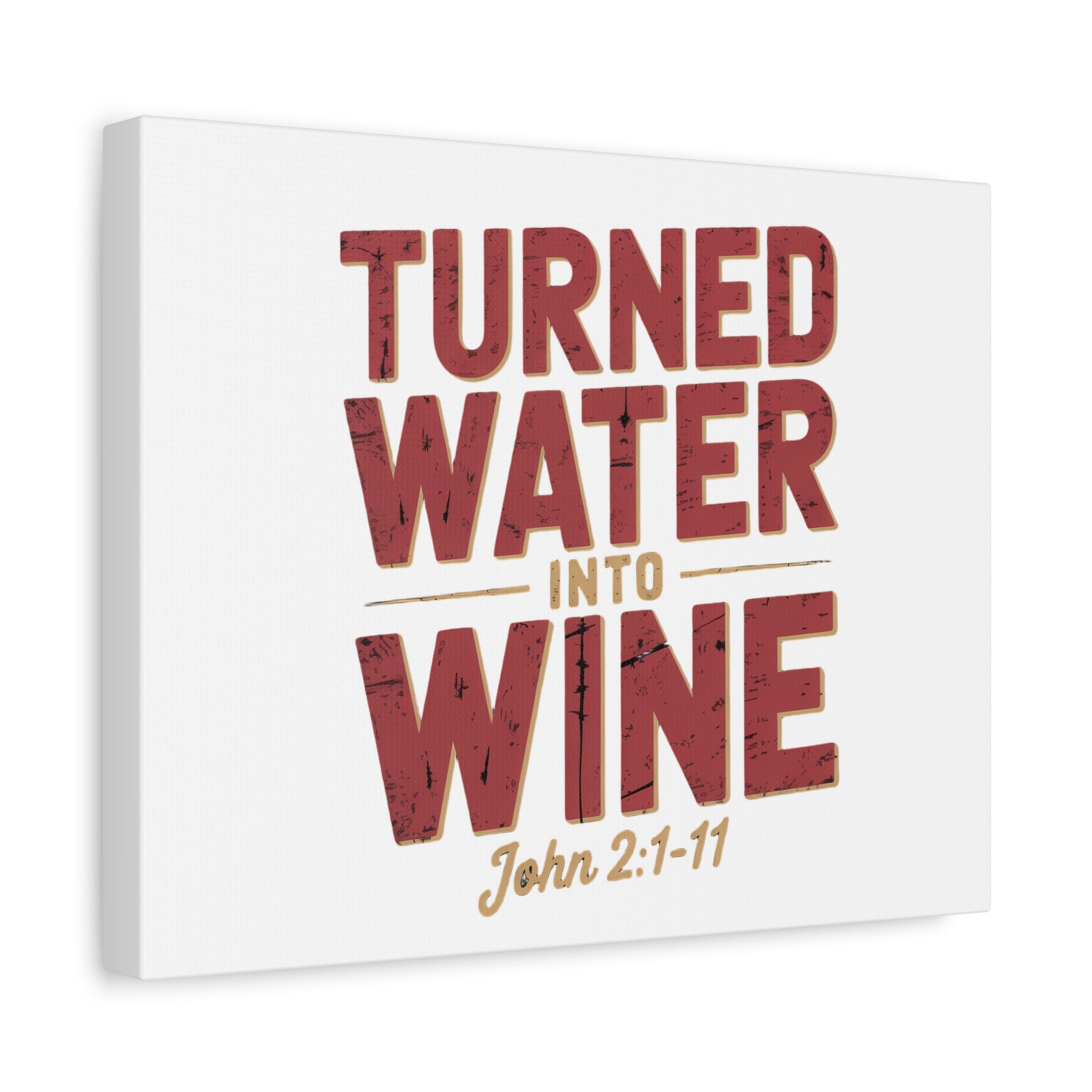 Copy of He Turned Water Into Wine — Christian Canvas Wall Art (Matte Stretched)