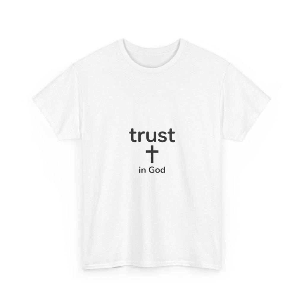 Trust in God Minimalist Cross Tee — Christian Faith T-Shirt