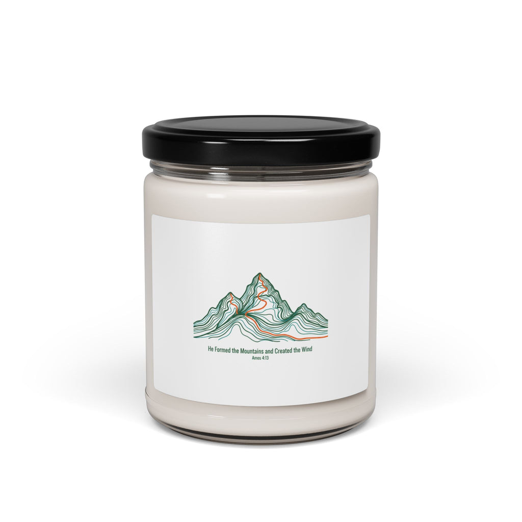 Topo Mountain Contour Candle | Soy Candle, Topographic Map Print